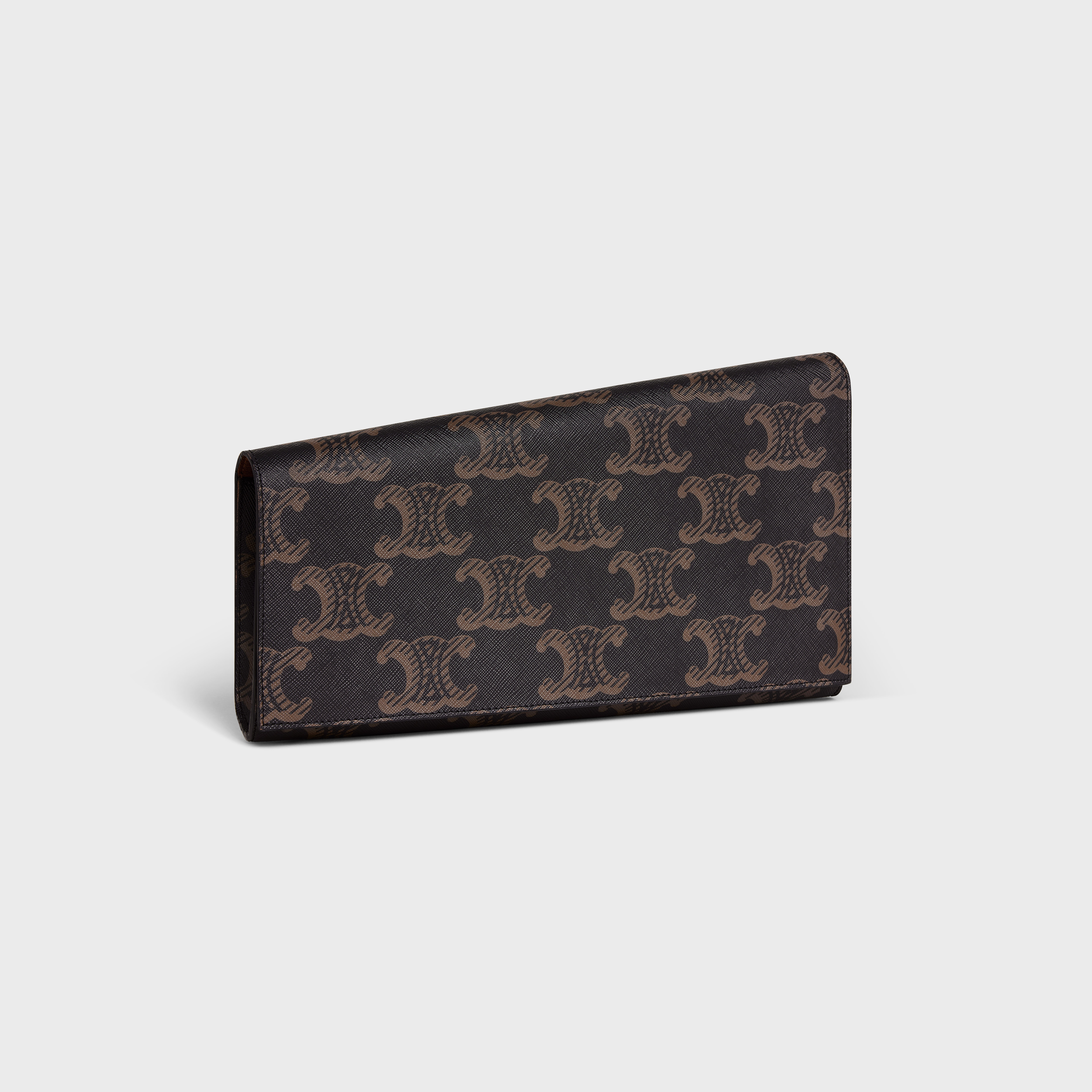【CELINE】ASYMETRIC CLUTCH◆110763EPT CELINE ASYMETRIC CLUTCH in Triomphe Canvas XL and Calfskin