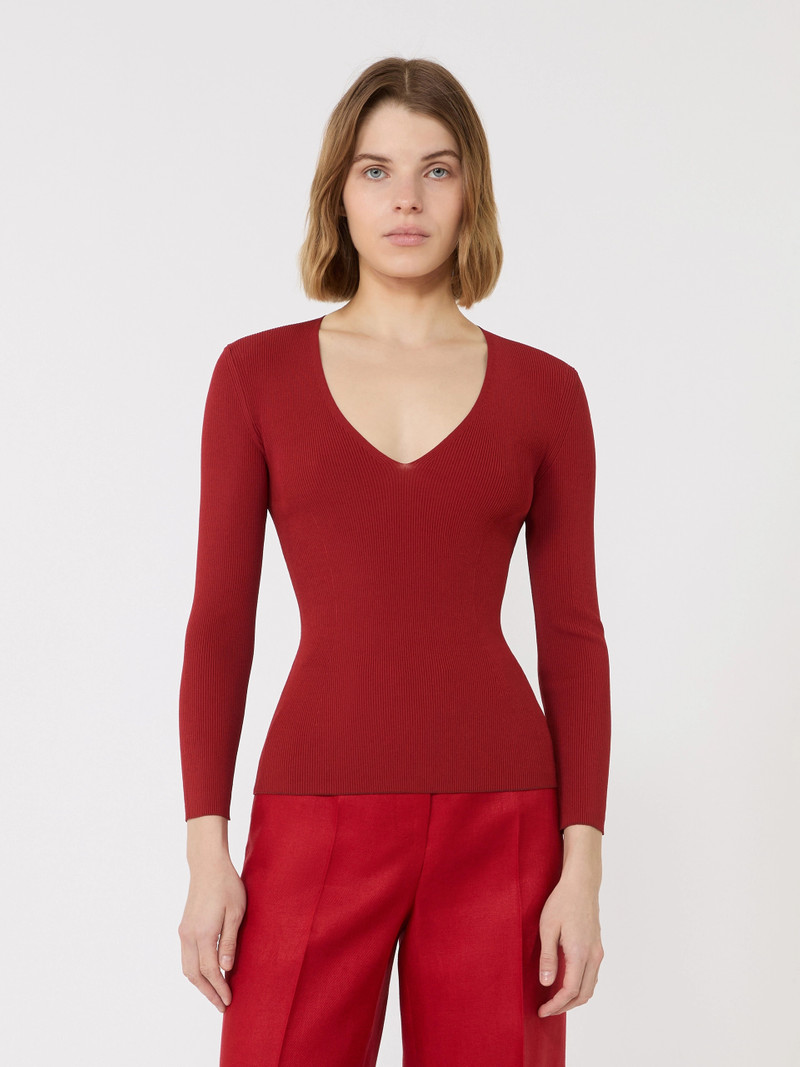 VELLO Viscose blend yarn jumper - RED 3