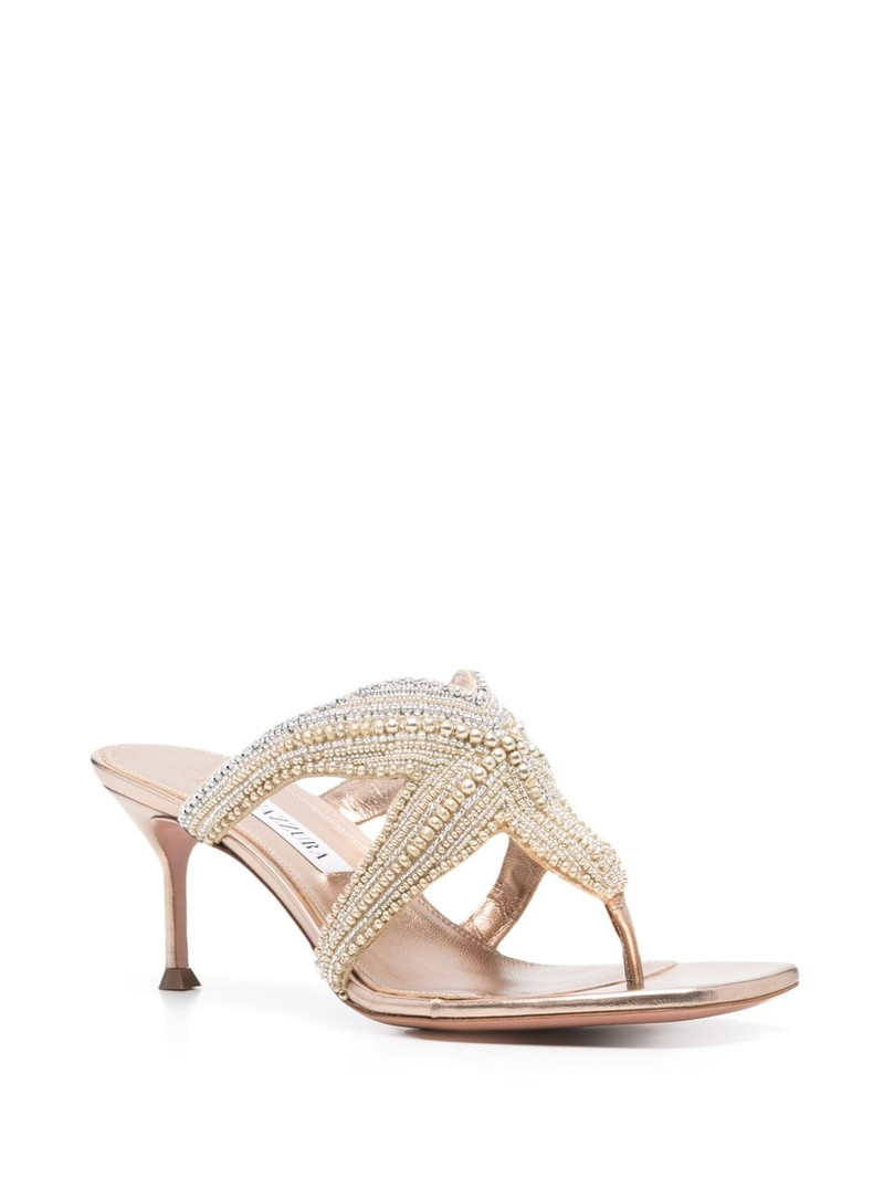 AQUAZZURA 70mm leather sandals outlook
