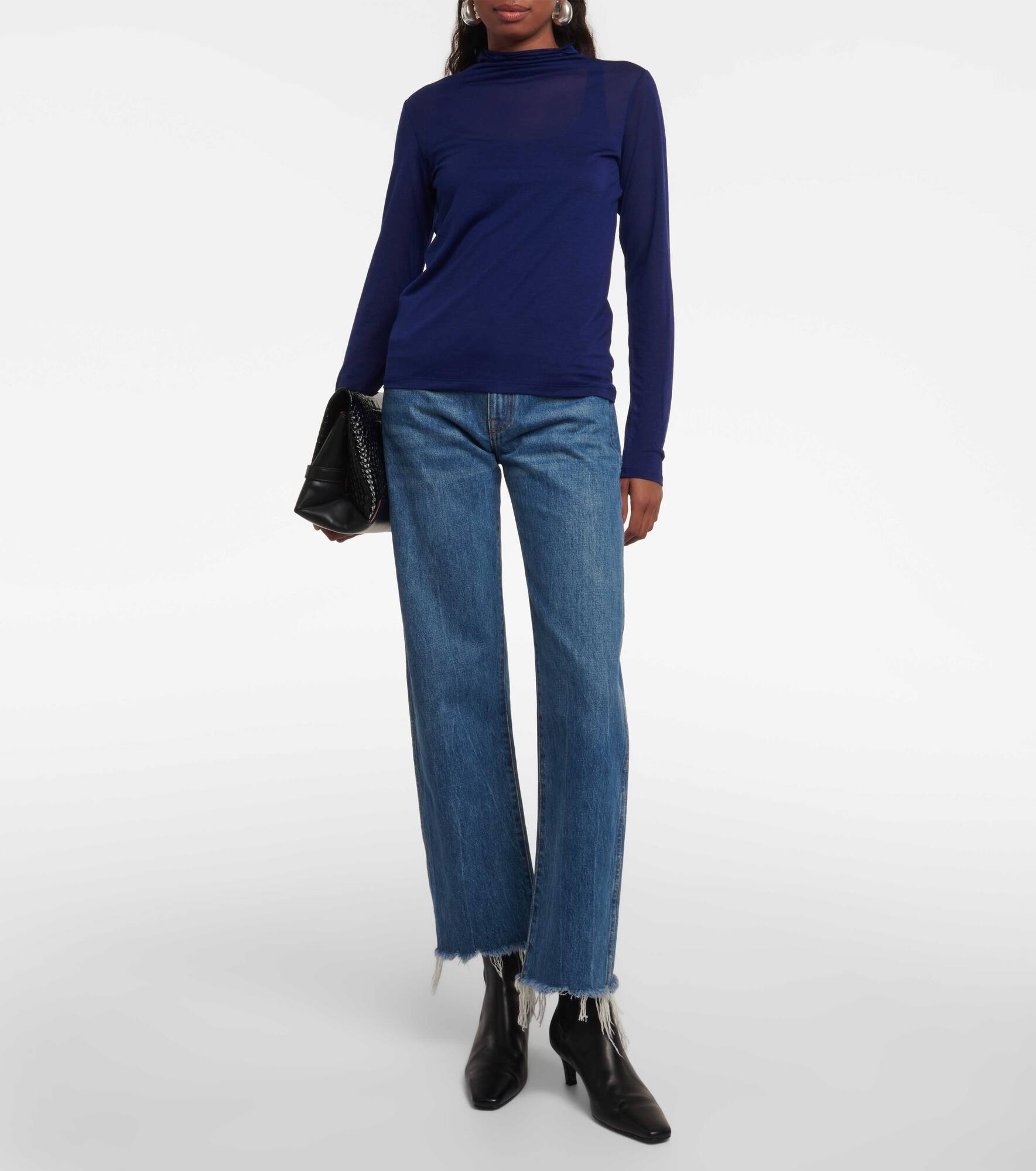 Knitted turtleneck top - 2