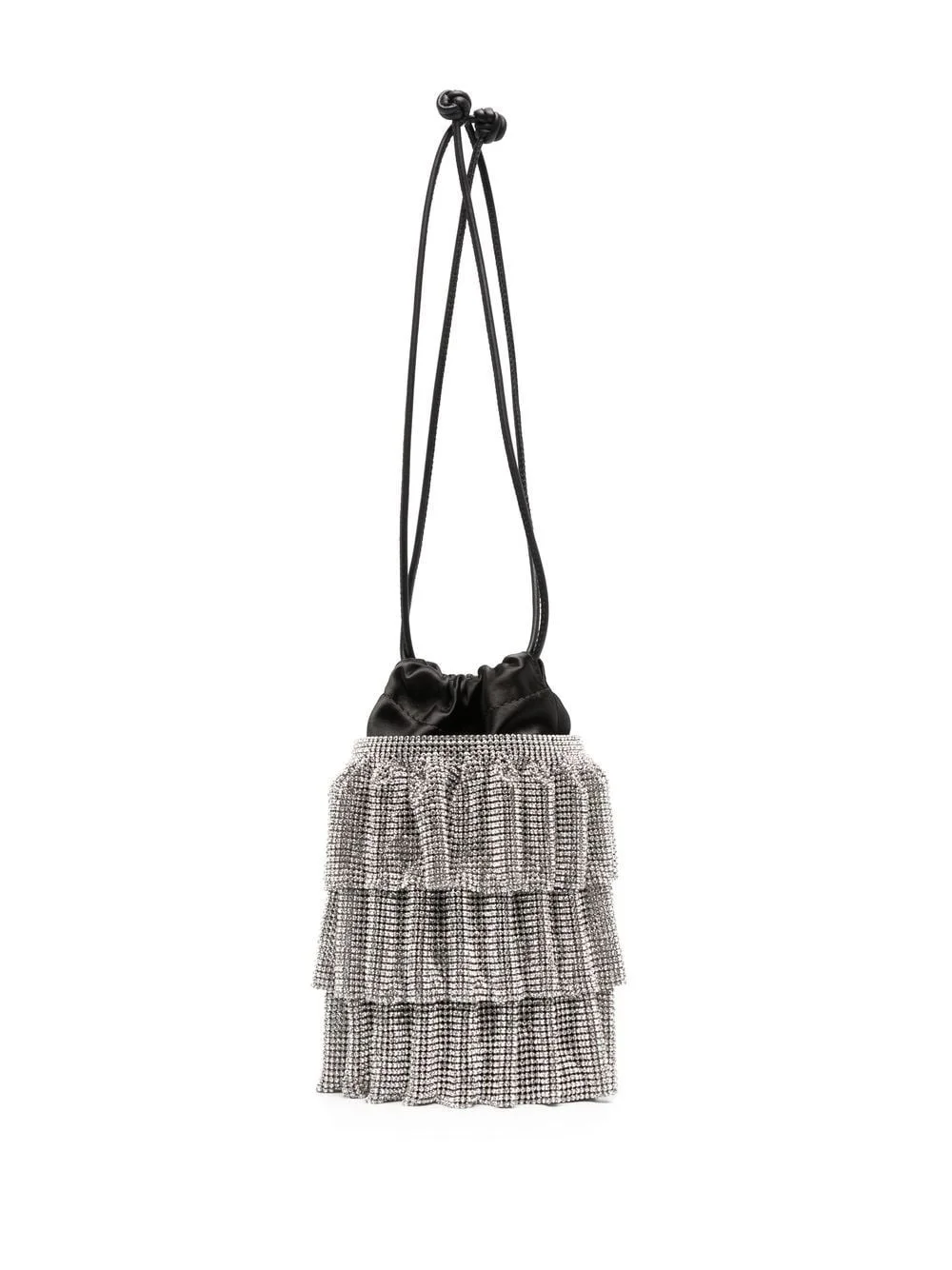 crystal-mesh bucket bag - 1