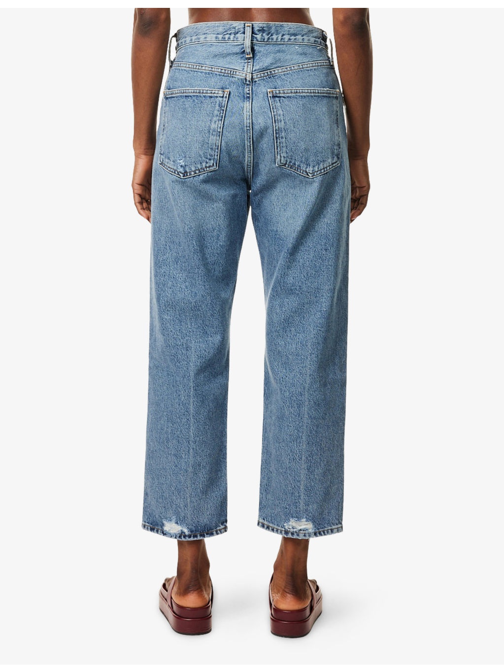 90's Crop Loose Straight-Leg Denim Jeans - 4