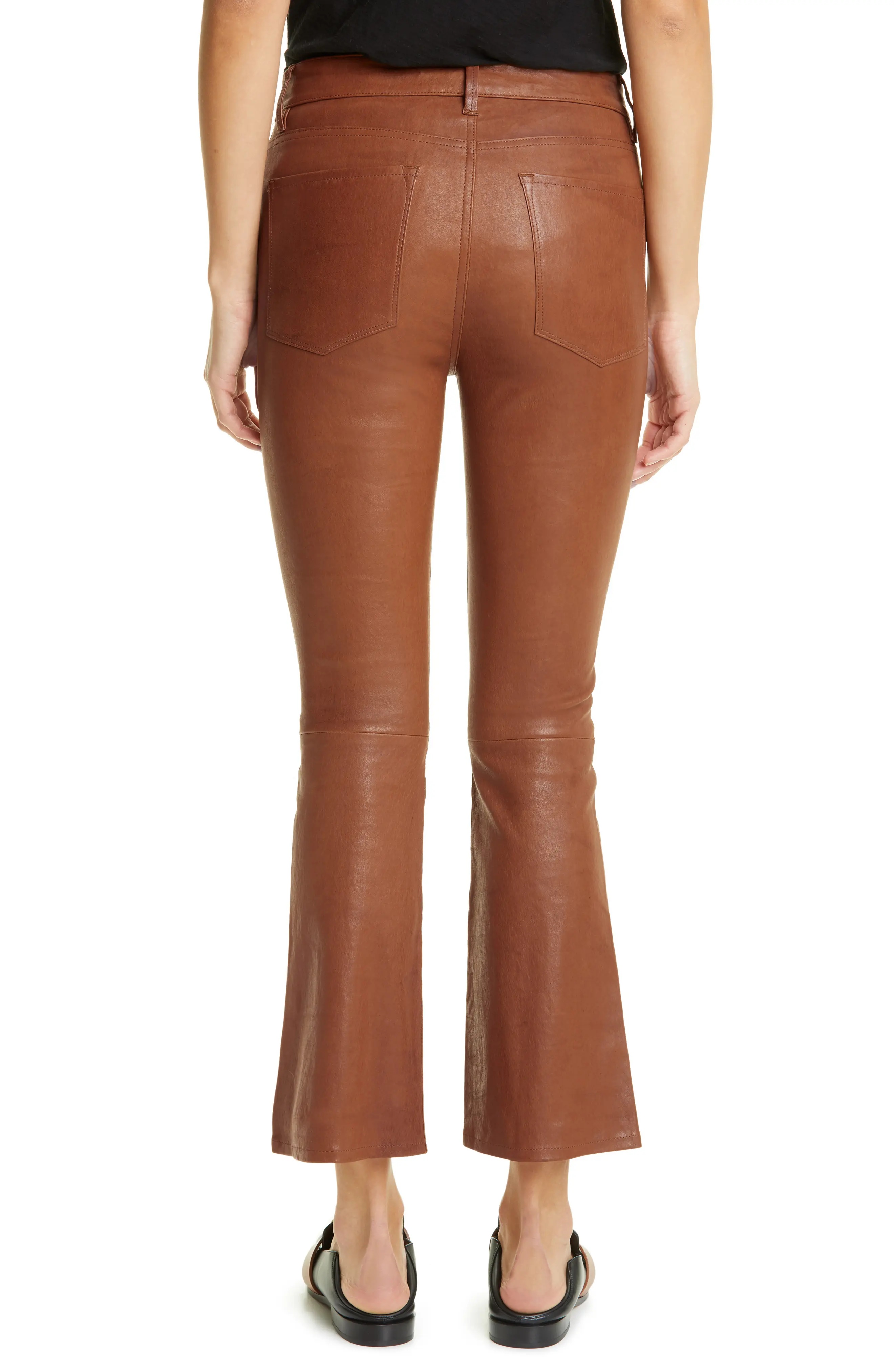 Le Crop Mini Boot Leather Pants - 2