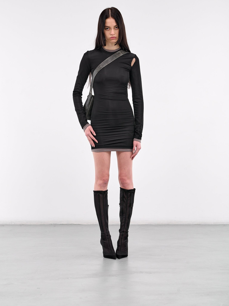 CHRISTOPHER ESBER Overlay Peephole Rib Dress outlook
