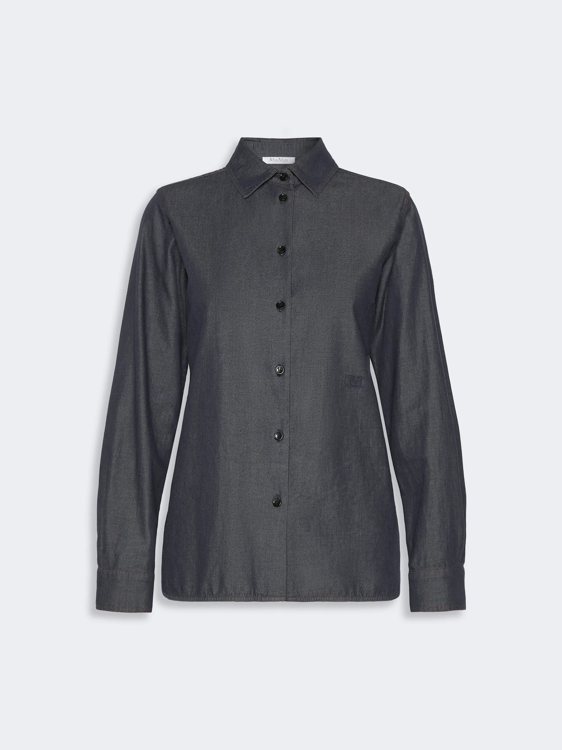 MOLO Denim-look cotton shirt - ULTRAMARINE - 1