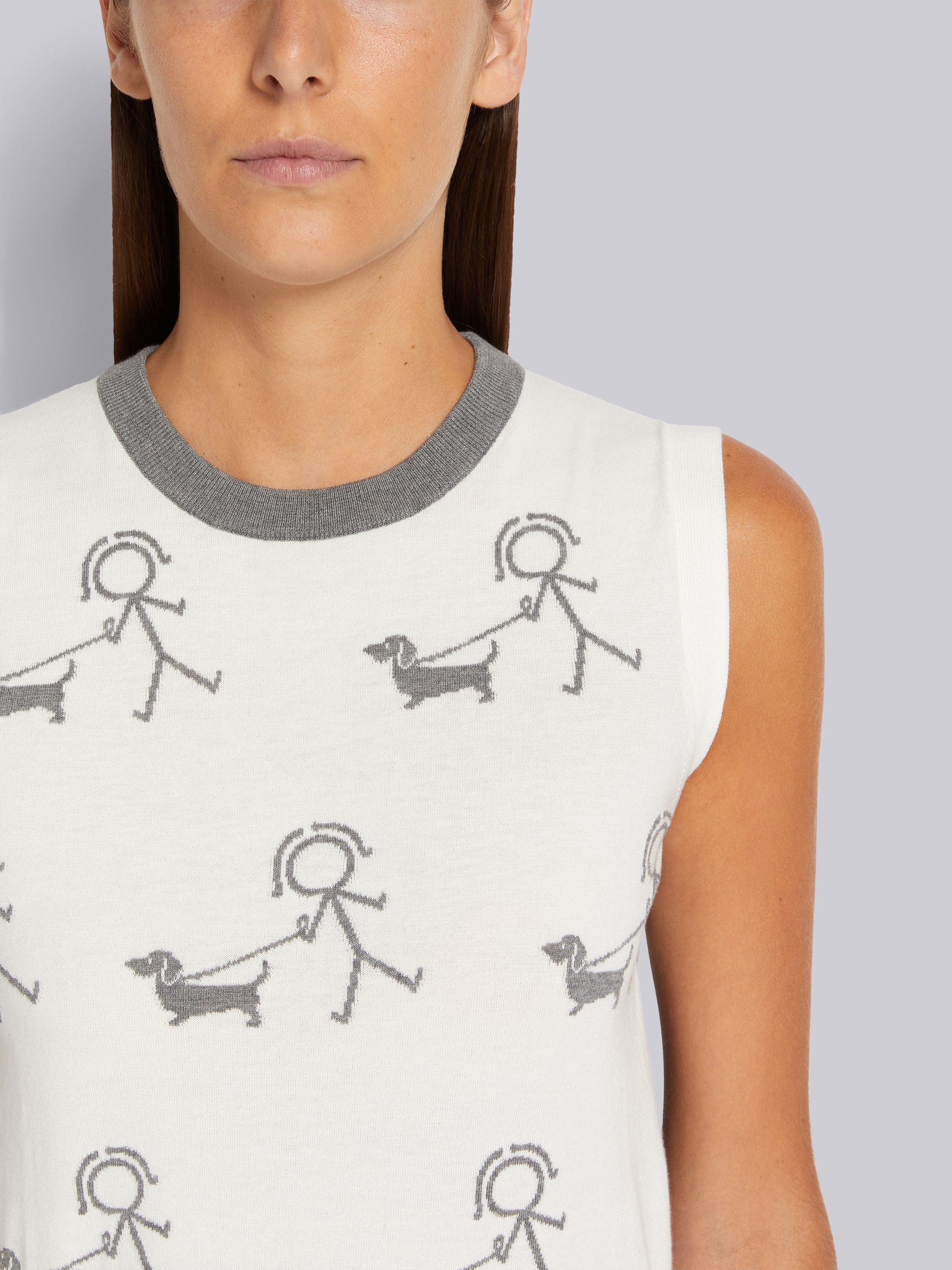 Multicolor Fun-Mix Mrs. Thom Walking Hector Half Drop Shell Top - 5