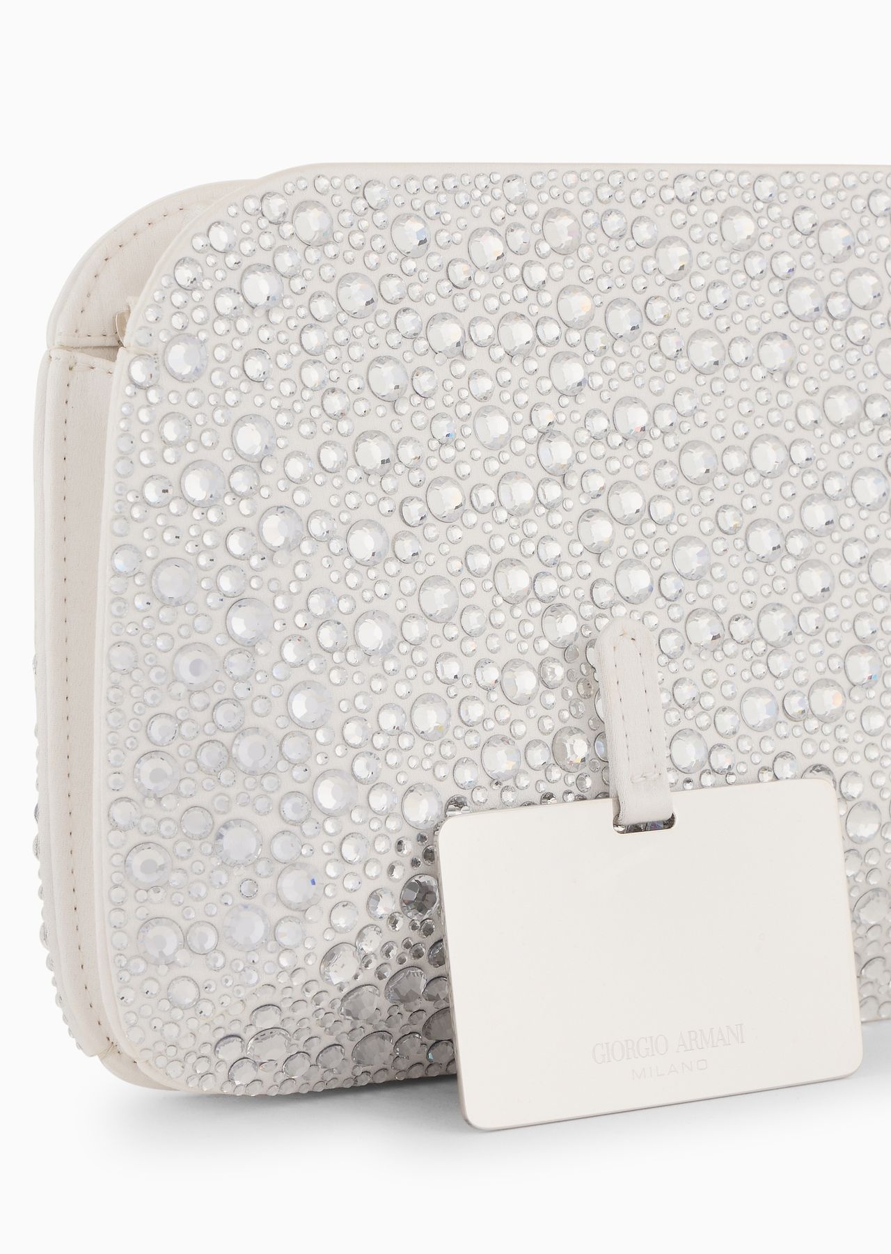 La Prima satin and rhinestone clutch bag - 6