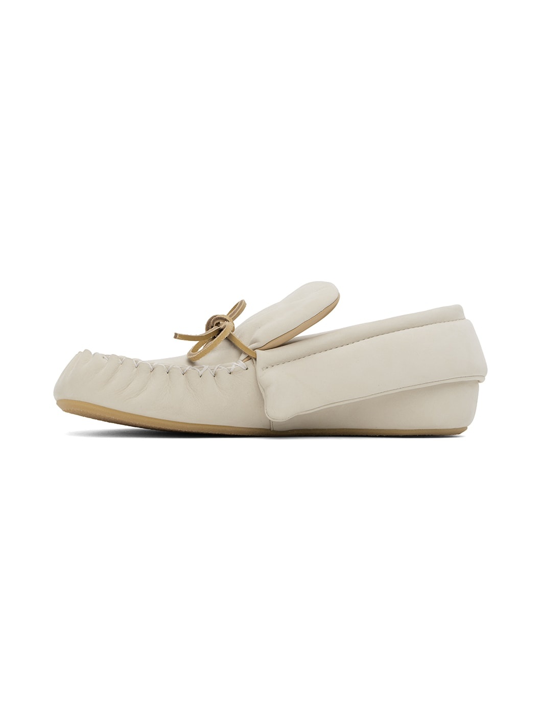 Off-White Suede Moc Loafers - 3