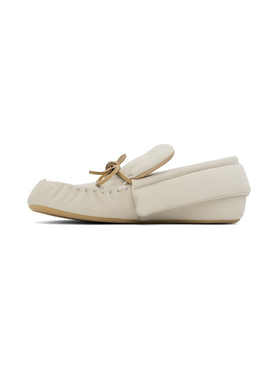 JW Anderson Off-White Suede Moc Loafers outlook