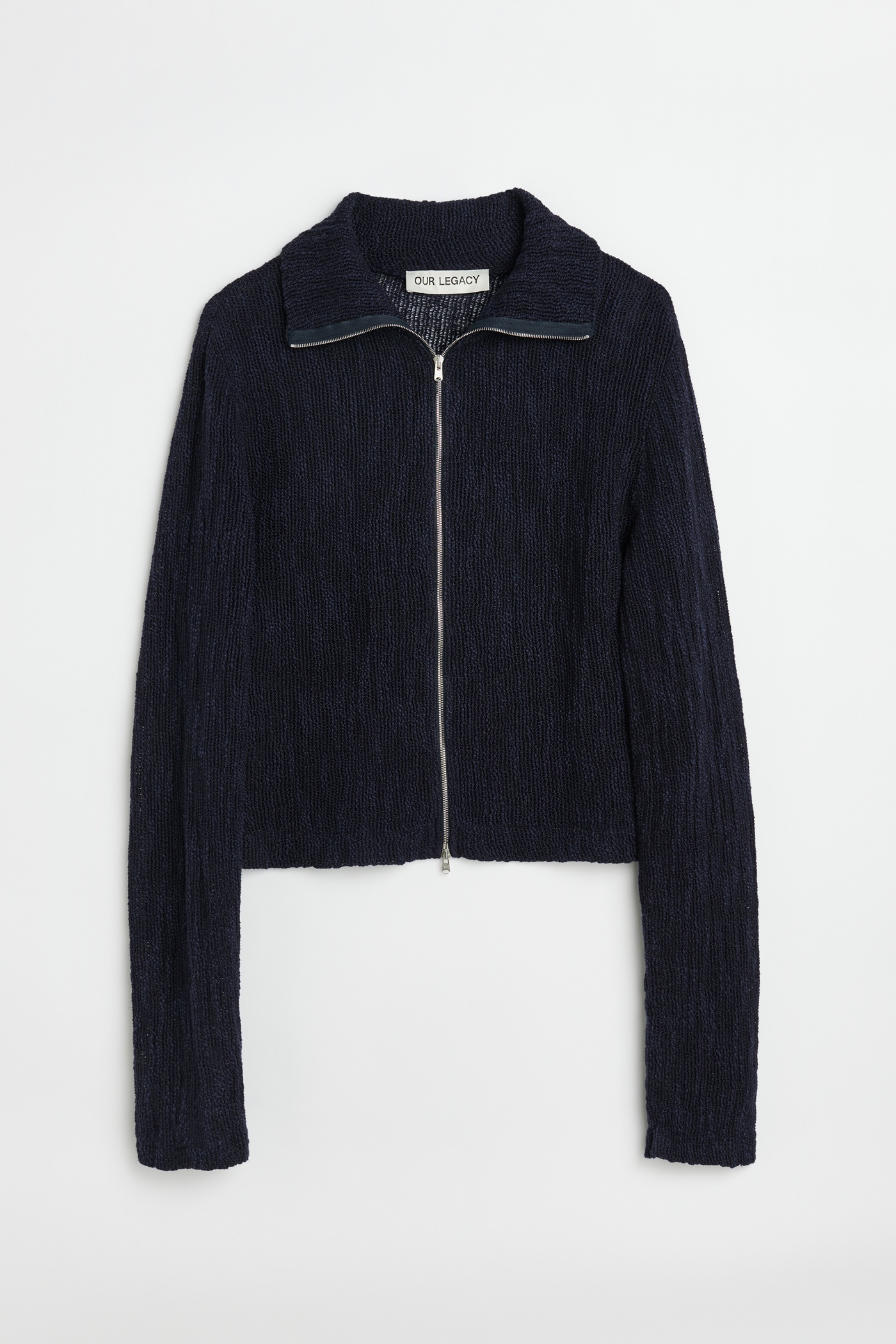 Slim Zip Jersey Navy Yawning Linen - 1