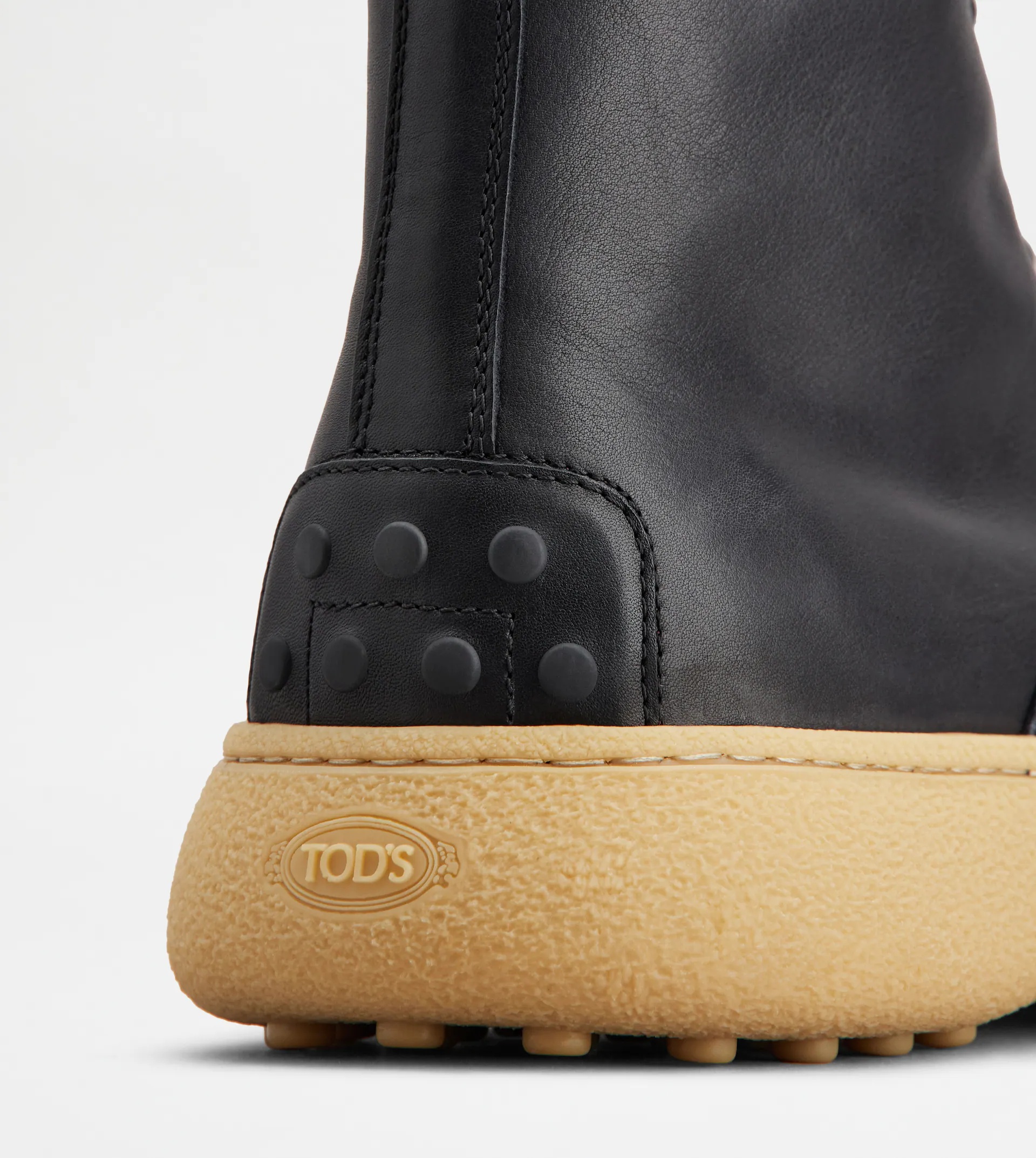 TOD'S W. G. LACE-UP ANKLE BOOTS IN LEATHER - BLACK - 5