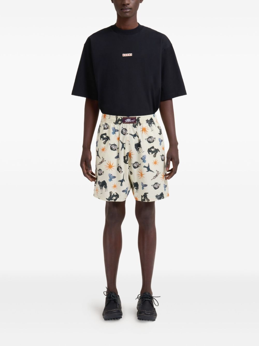 graphic-print shorts - 2