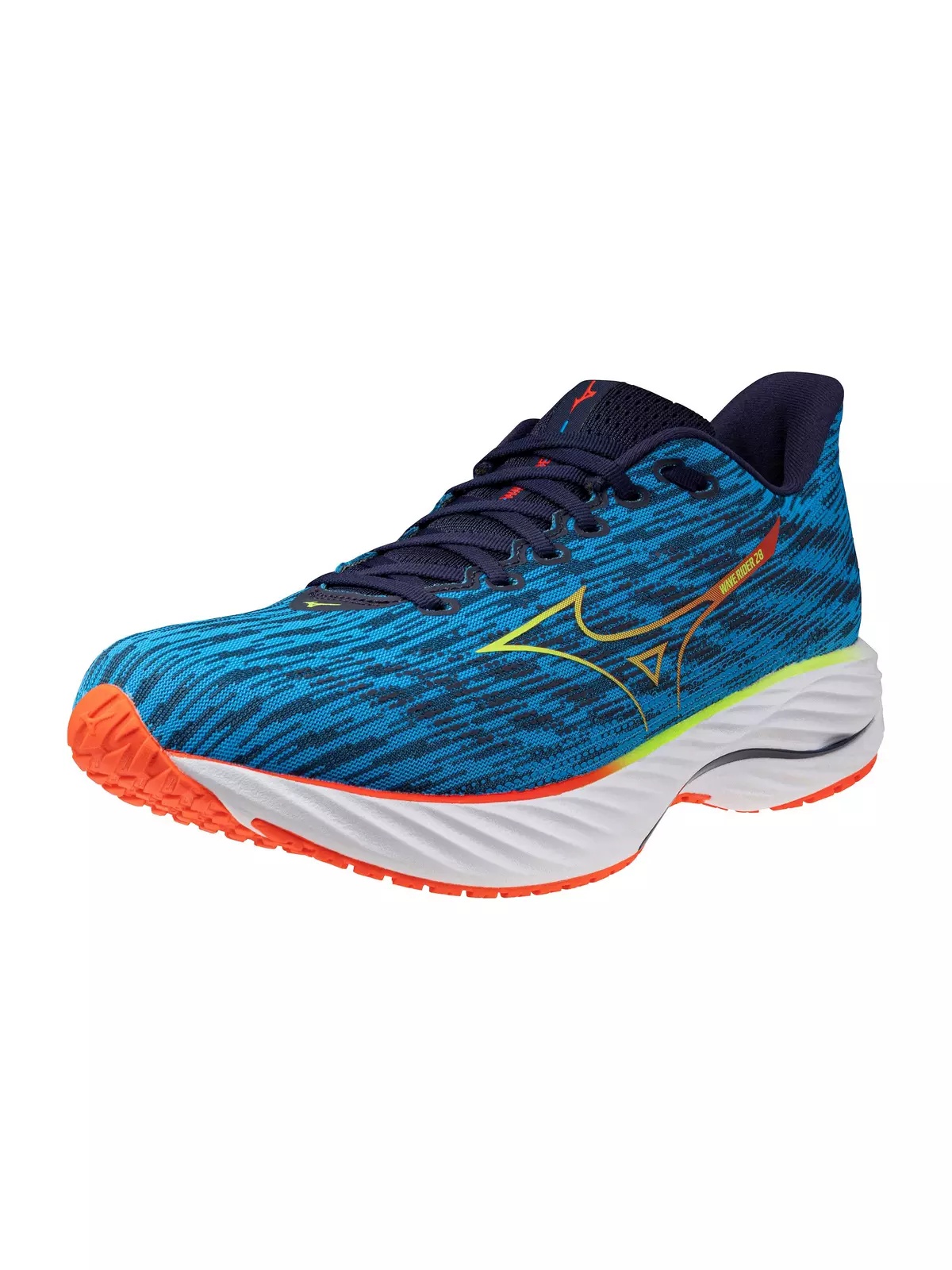 Wave Rider 28 "Blue Pace/Green Gecko" Men's Running Shoe - 3