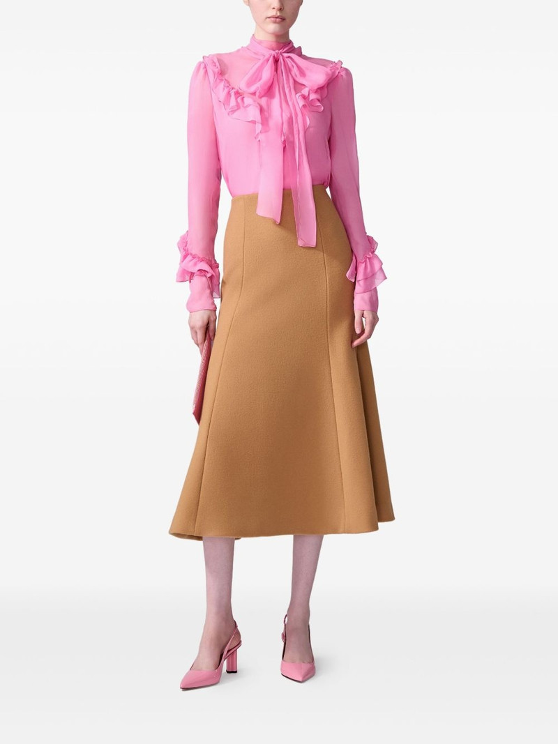 CAROLINA HERRERA wool midi skirt outlook