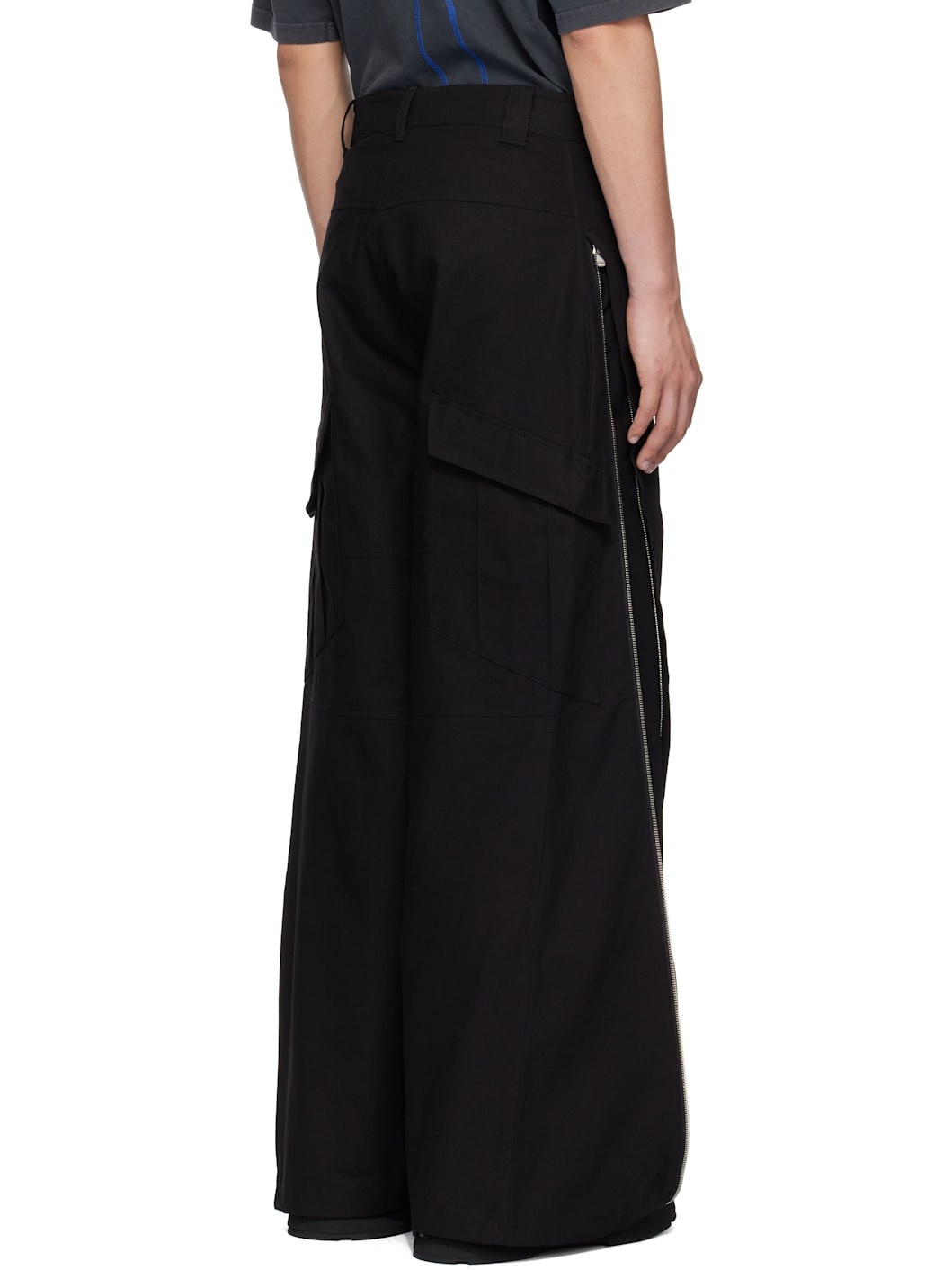 Black 3-Way Zip Cargo Pants - 3