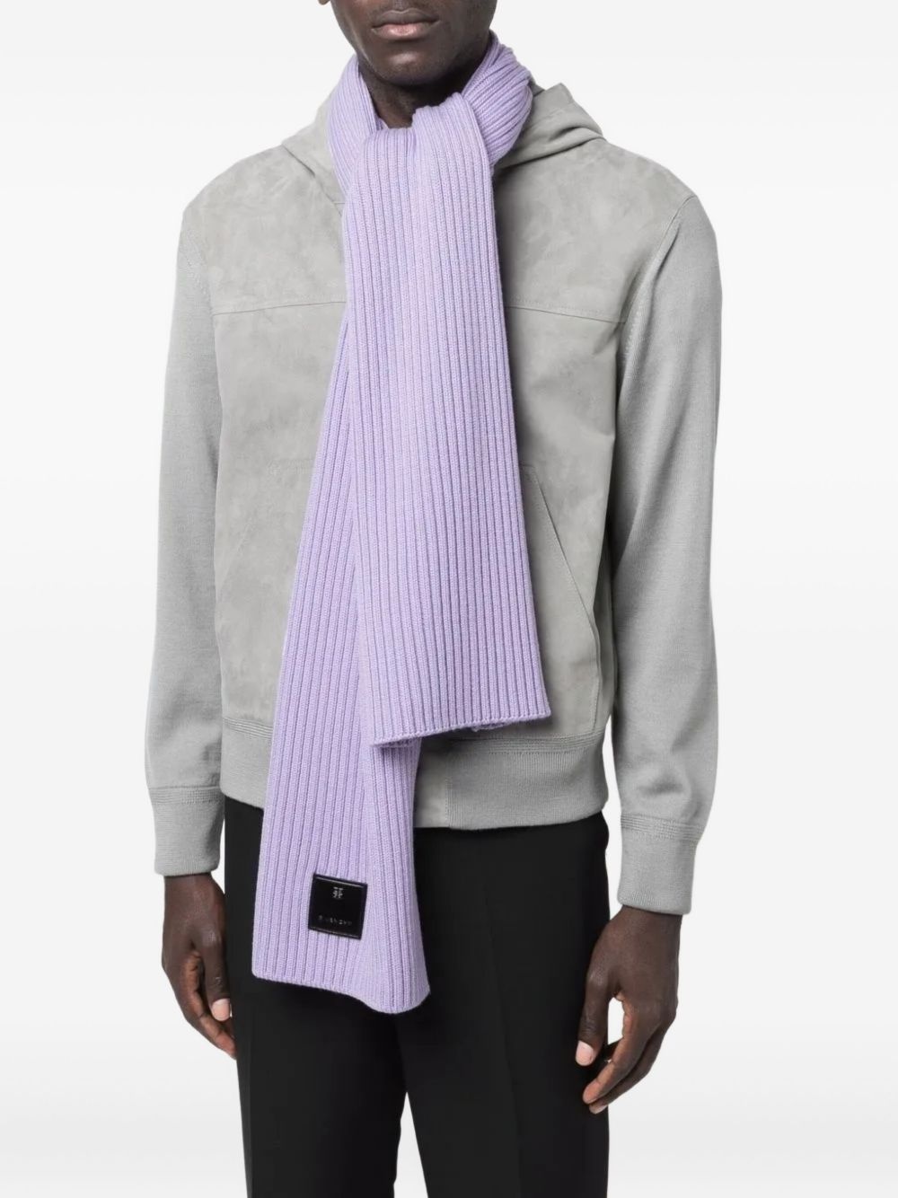 ribbed cotton scarf - 2