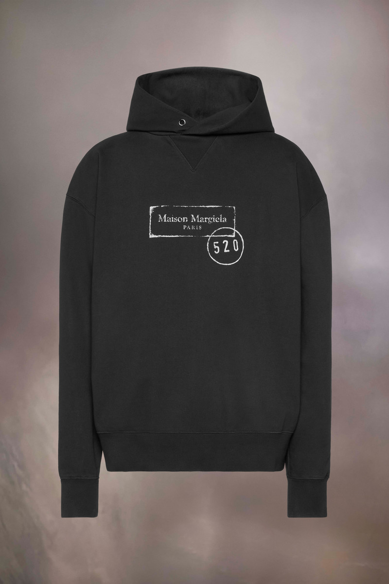 520 Stamp Print Hooded Sweatshirt 1