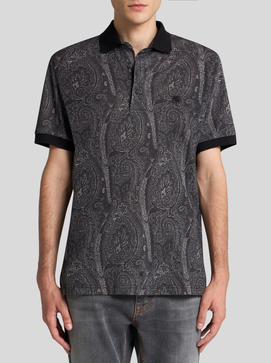 ALL-OVER FOLIAGE COTTON POLO SHIRT - 2