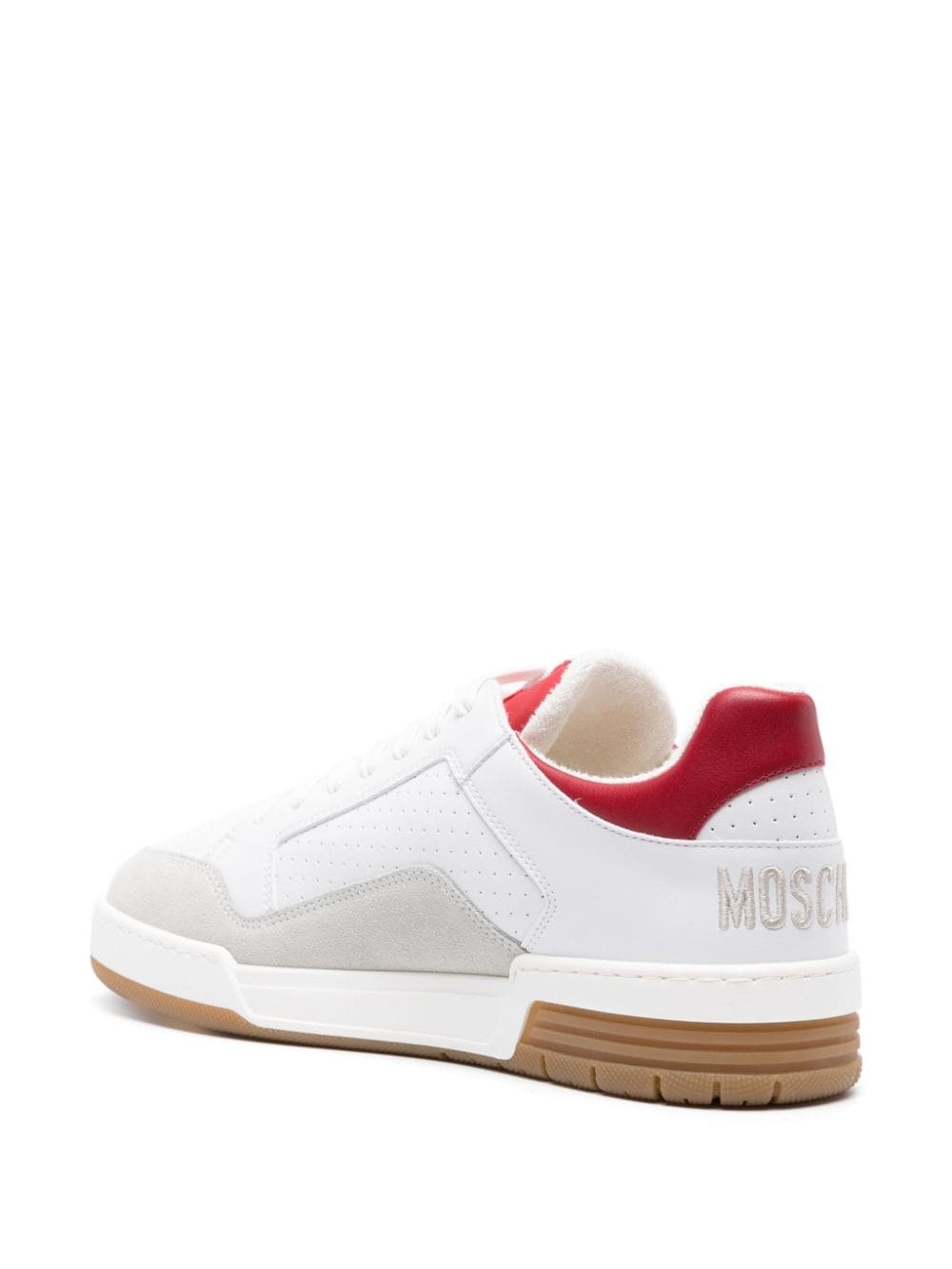 embroidered-logo panelled trainers - 3
