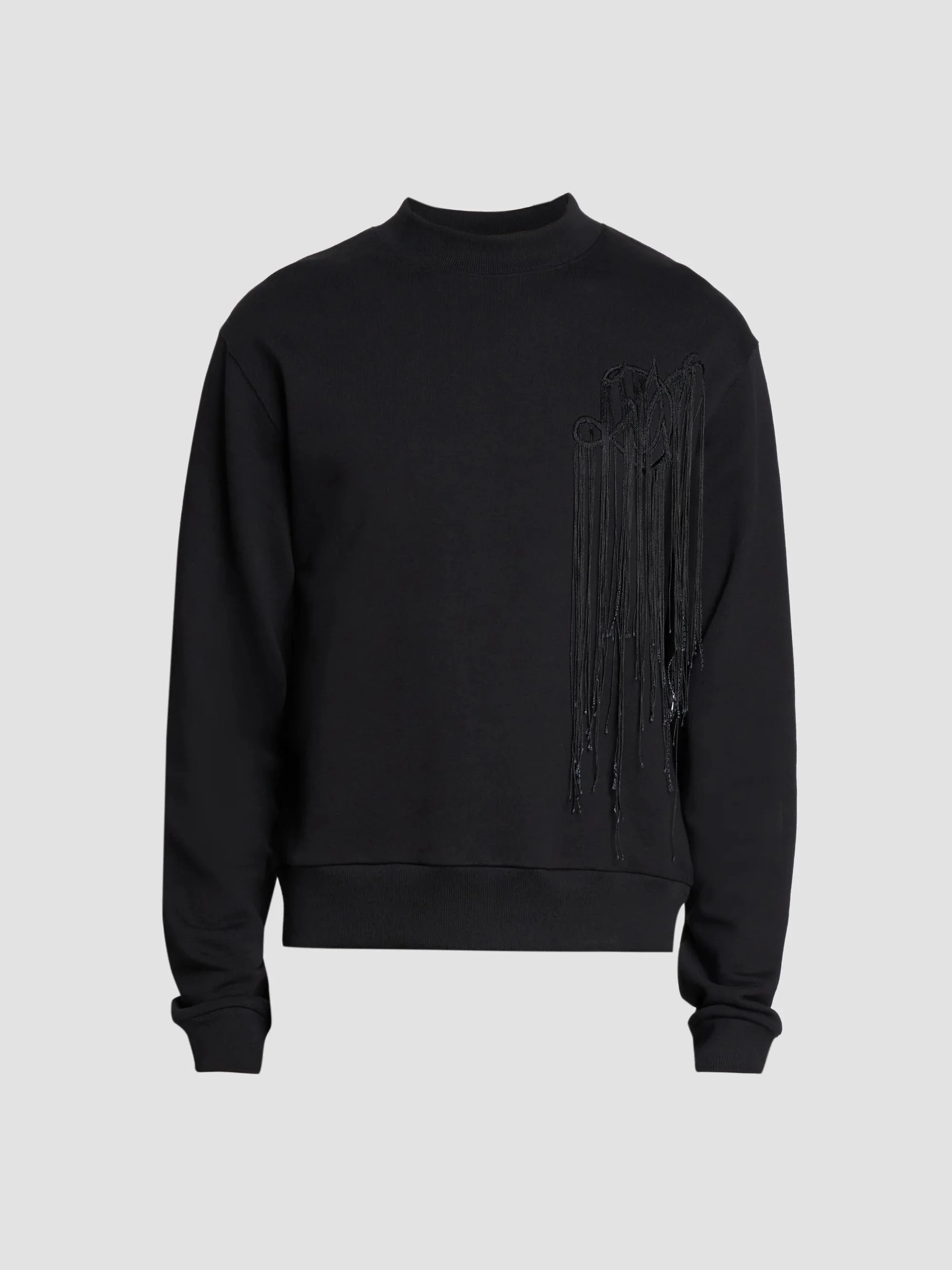 Men's Haffy Logo Cotton Sweatshirt - Black - 1