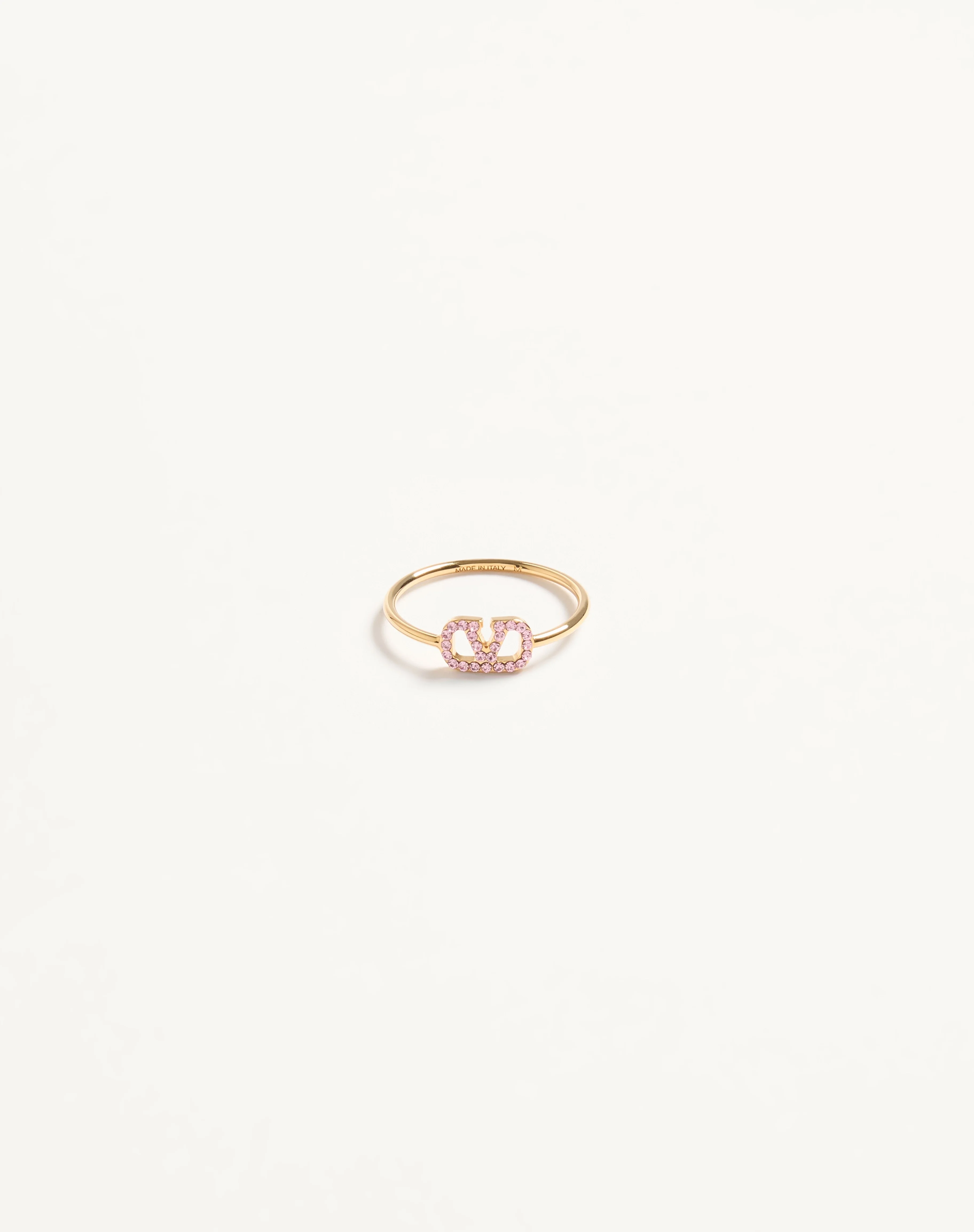 VLOGO SIGNATURE METAL AND SWAROVSKI® CRYSTAL RING - 1