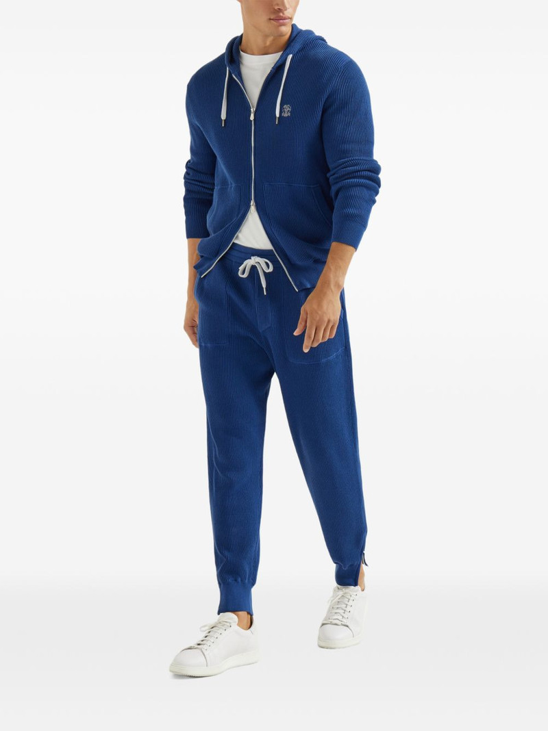 Brunello Cucinelli ribbed-knit track pants outlook
