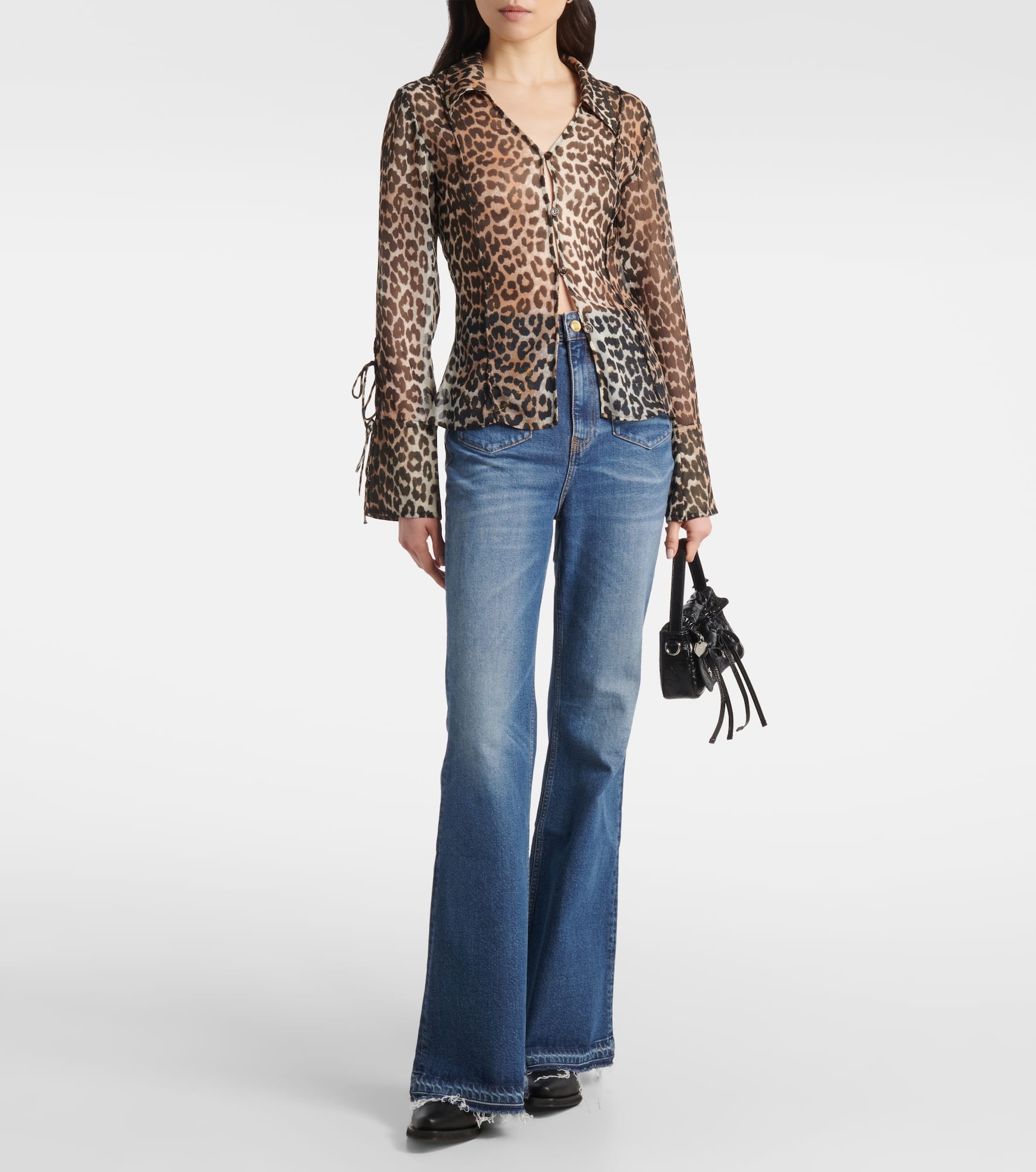 Blue Future Goddi high-rise flared jeans - 2