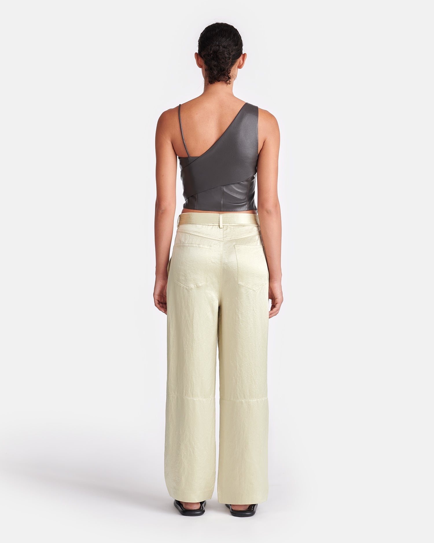 Asymmetric Okobor™ Alt-Leather Top - 5