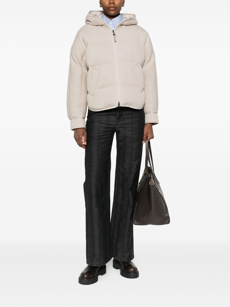 Brunello Cucinelli hooded puffer jacket outlook