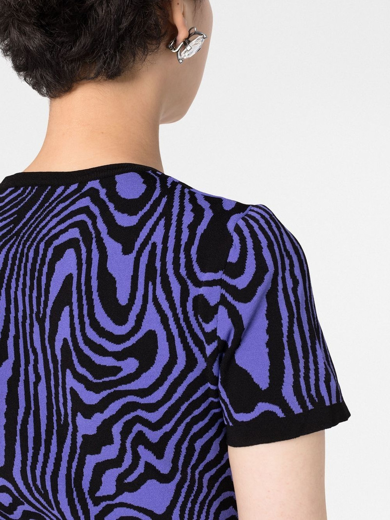 swirl-pattern 니트 미니 드레스 3