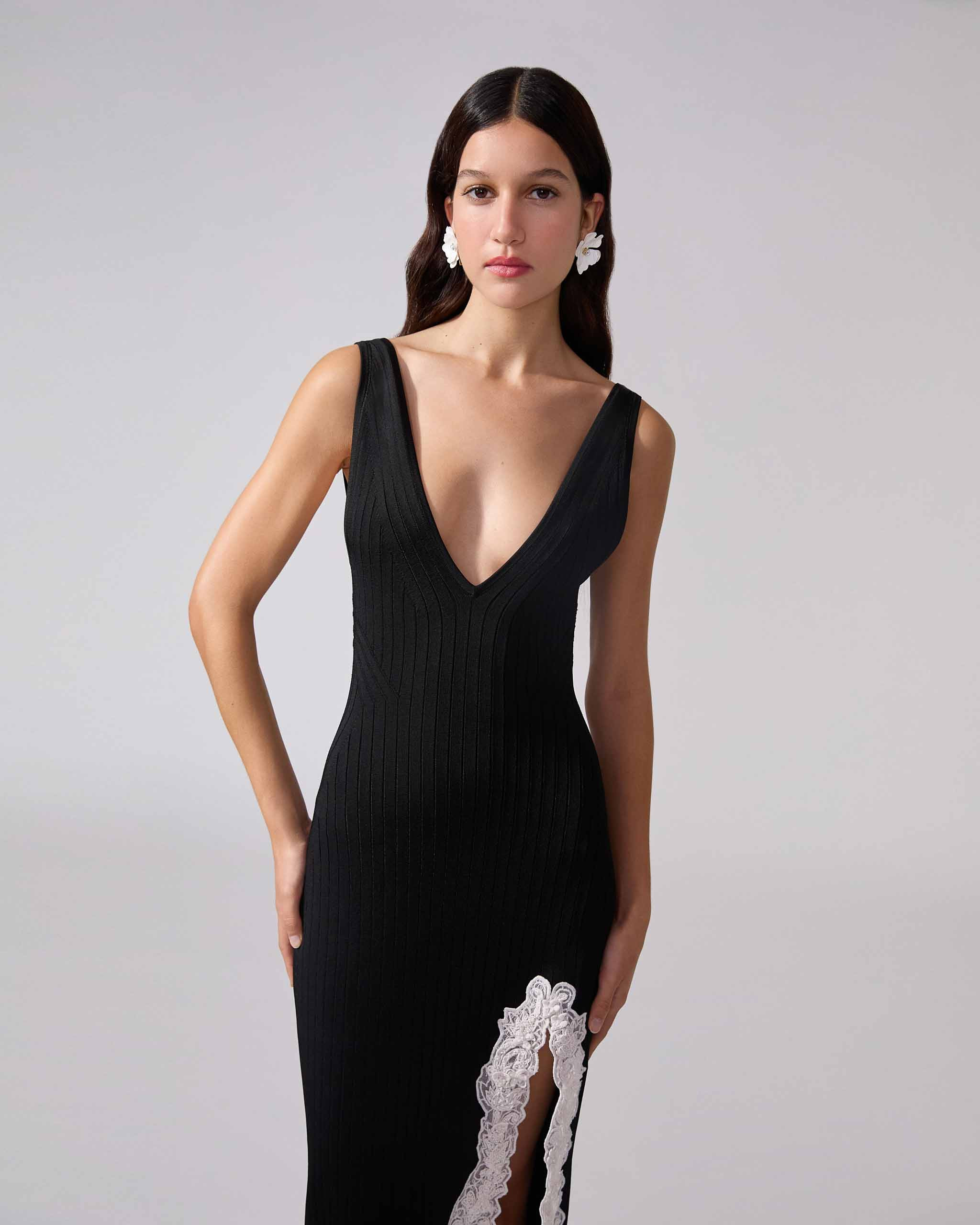 Lace-Trim Slip Dress - 4