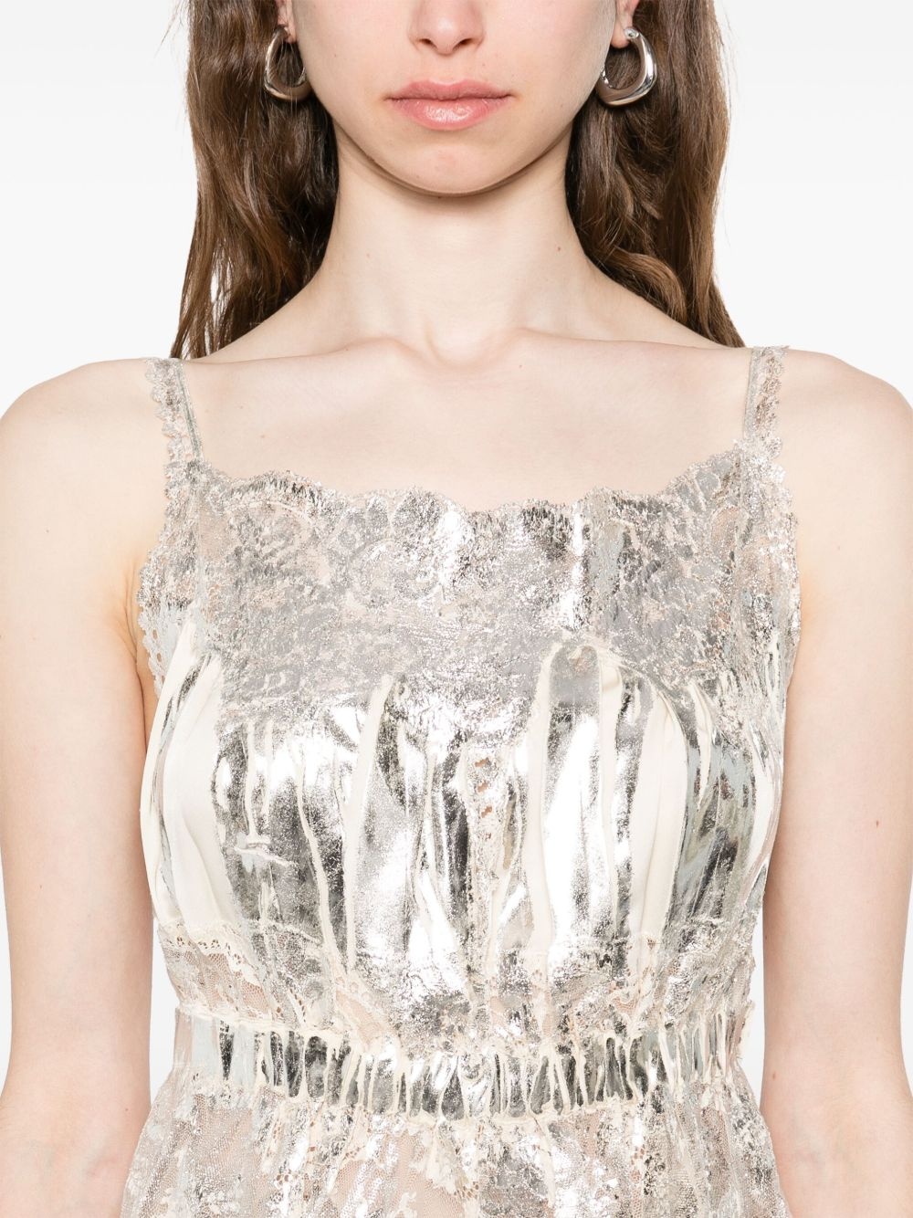metallic-finish top - 5