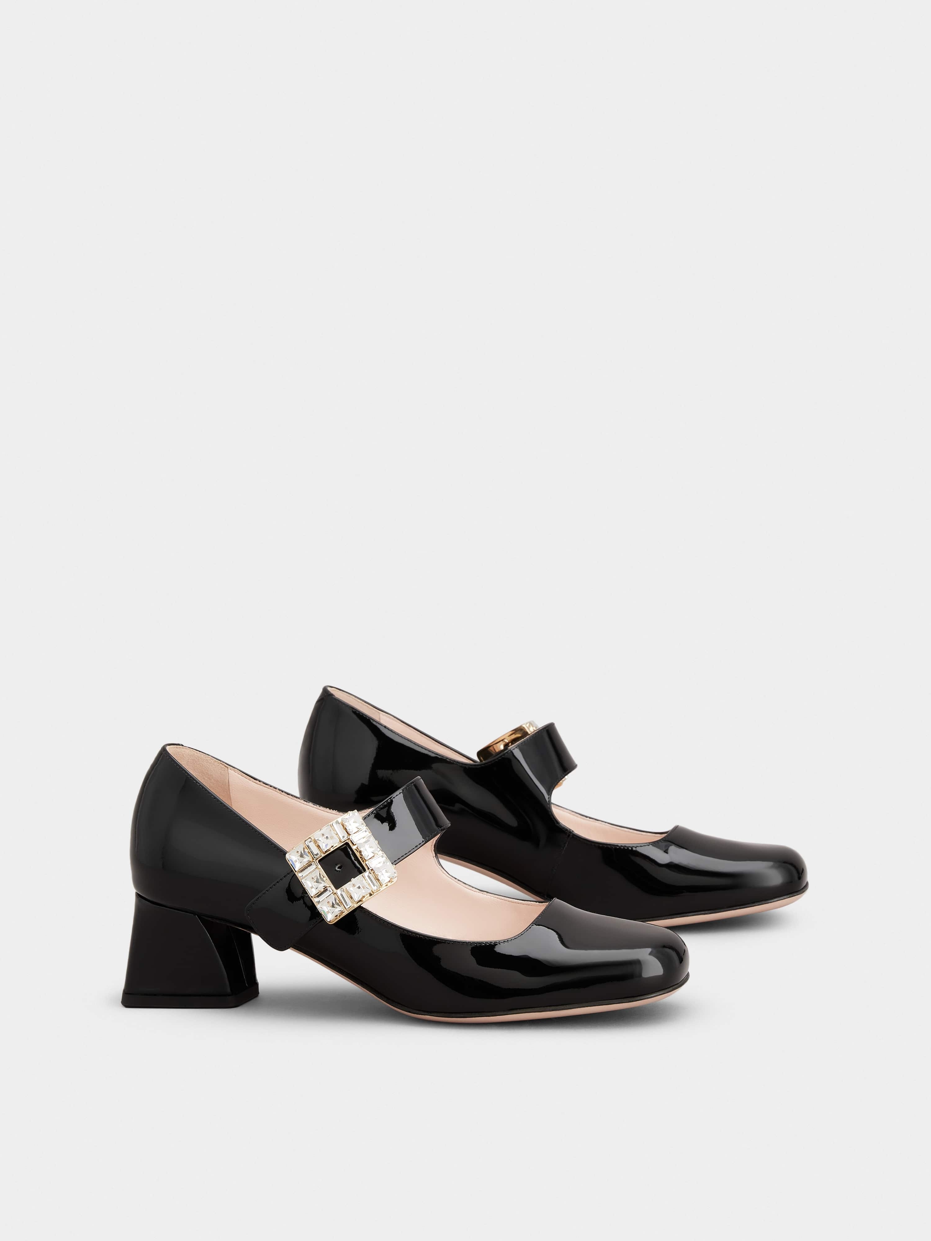 Très Vivier Rhinestone Buckle Babies Pumps - 2
