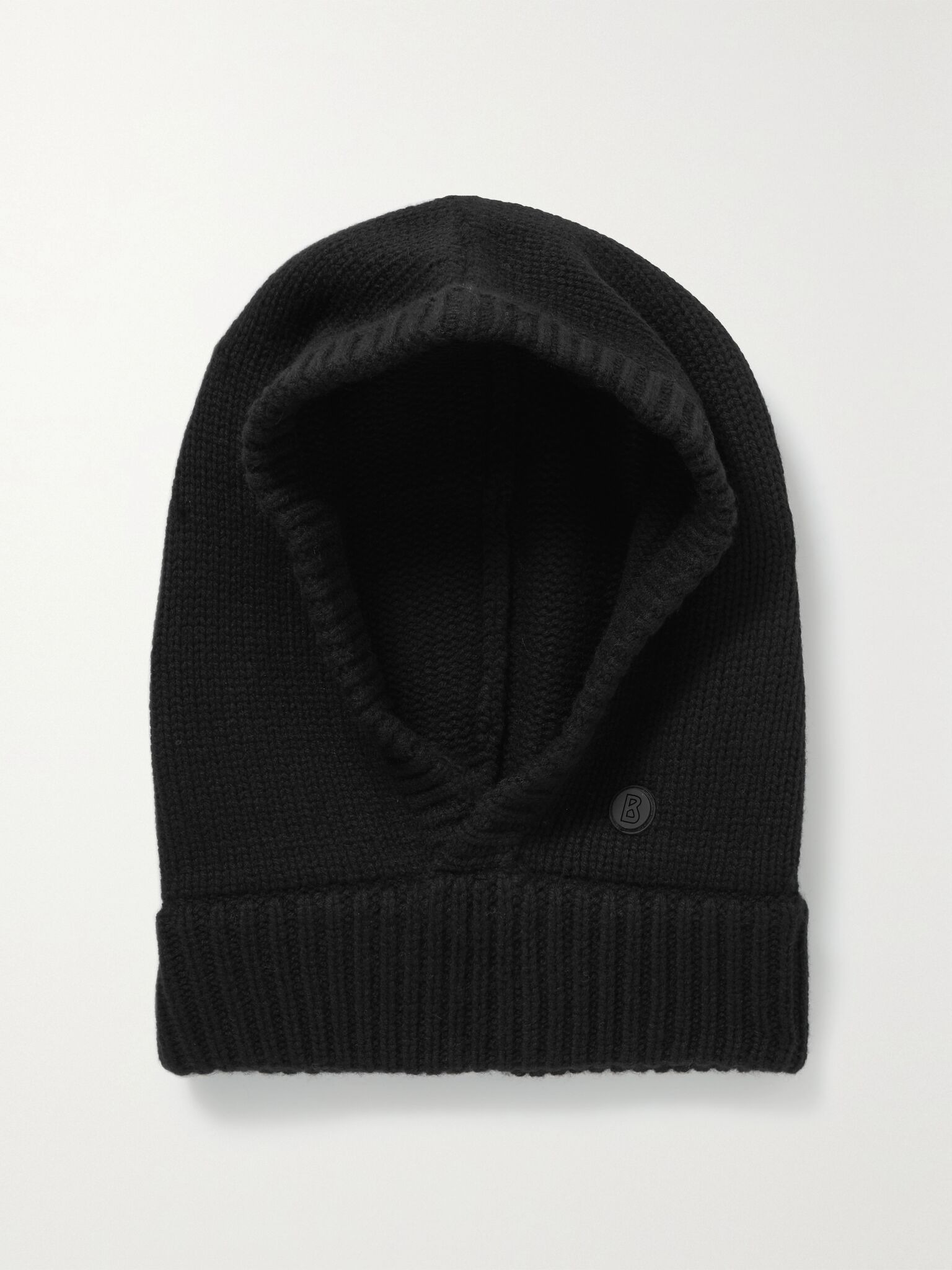 Berny appliquéd wool and cashmere-blend hood Black - 1
