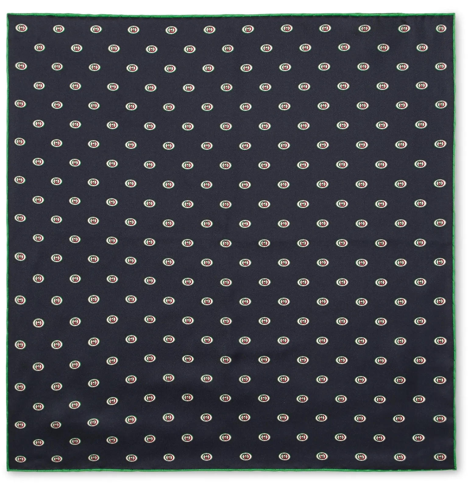 Logo-Print Silk-Twill Pocket Square - 3