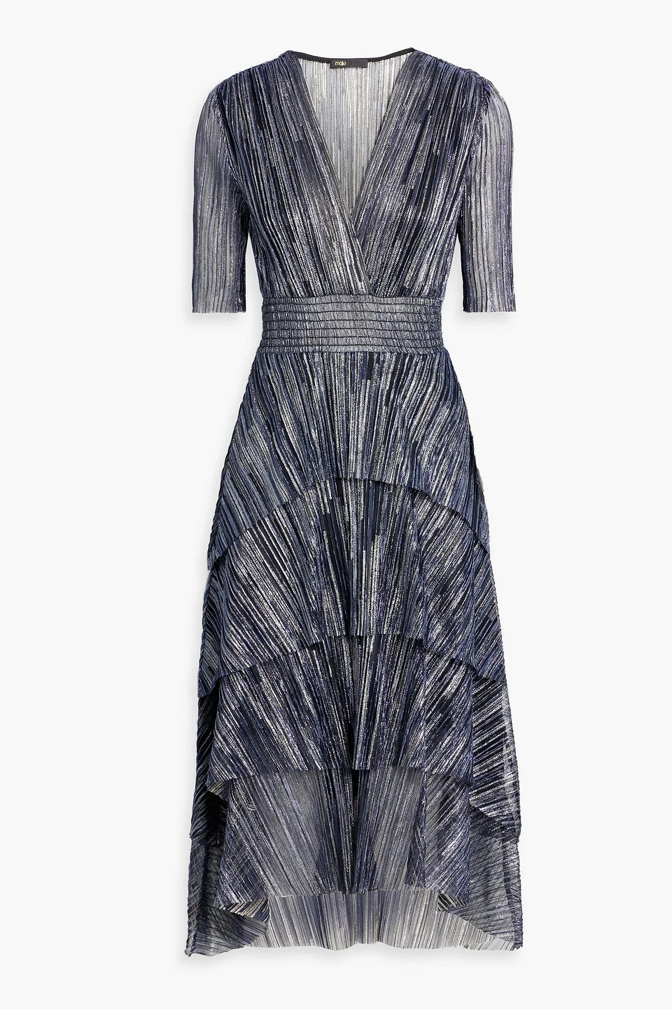 Tiered lamé midi dress - 1