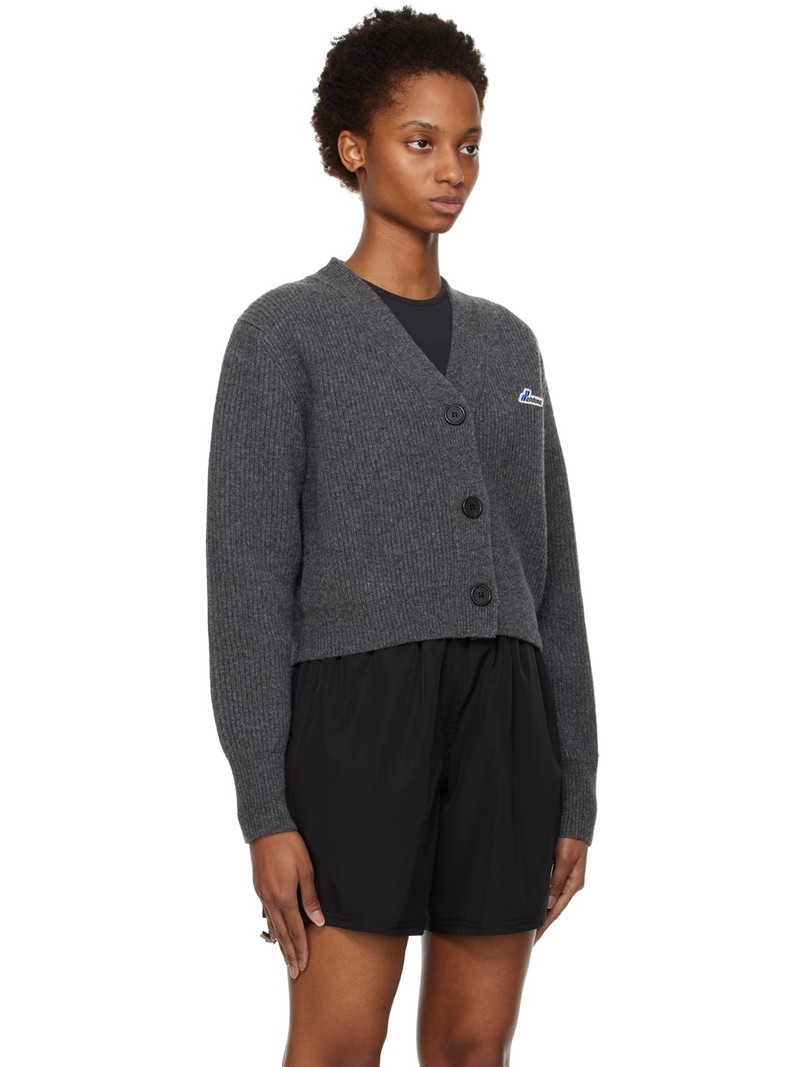 Gray Cropped Cardigan 2