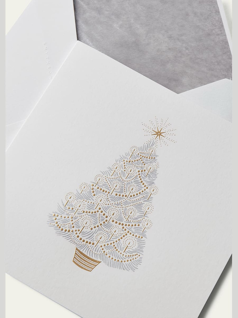 Smythson Metallic Tree Cards, Set of 10 outlook