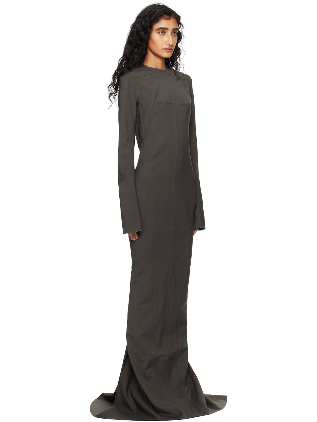 Gray Concordians Wool Mallot Maxi Dress - 2
