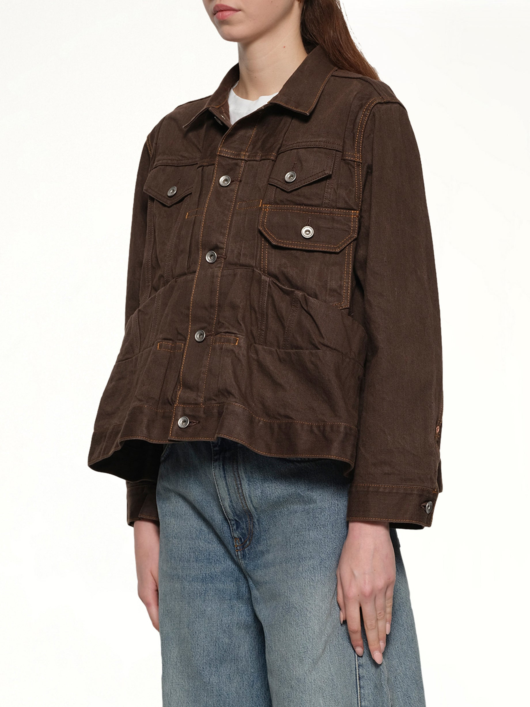 Denim Jacket in Brown - 3