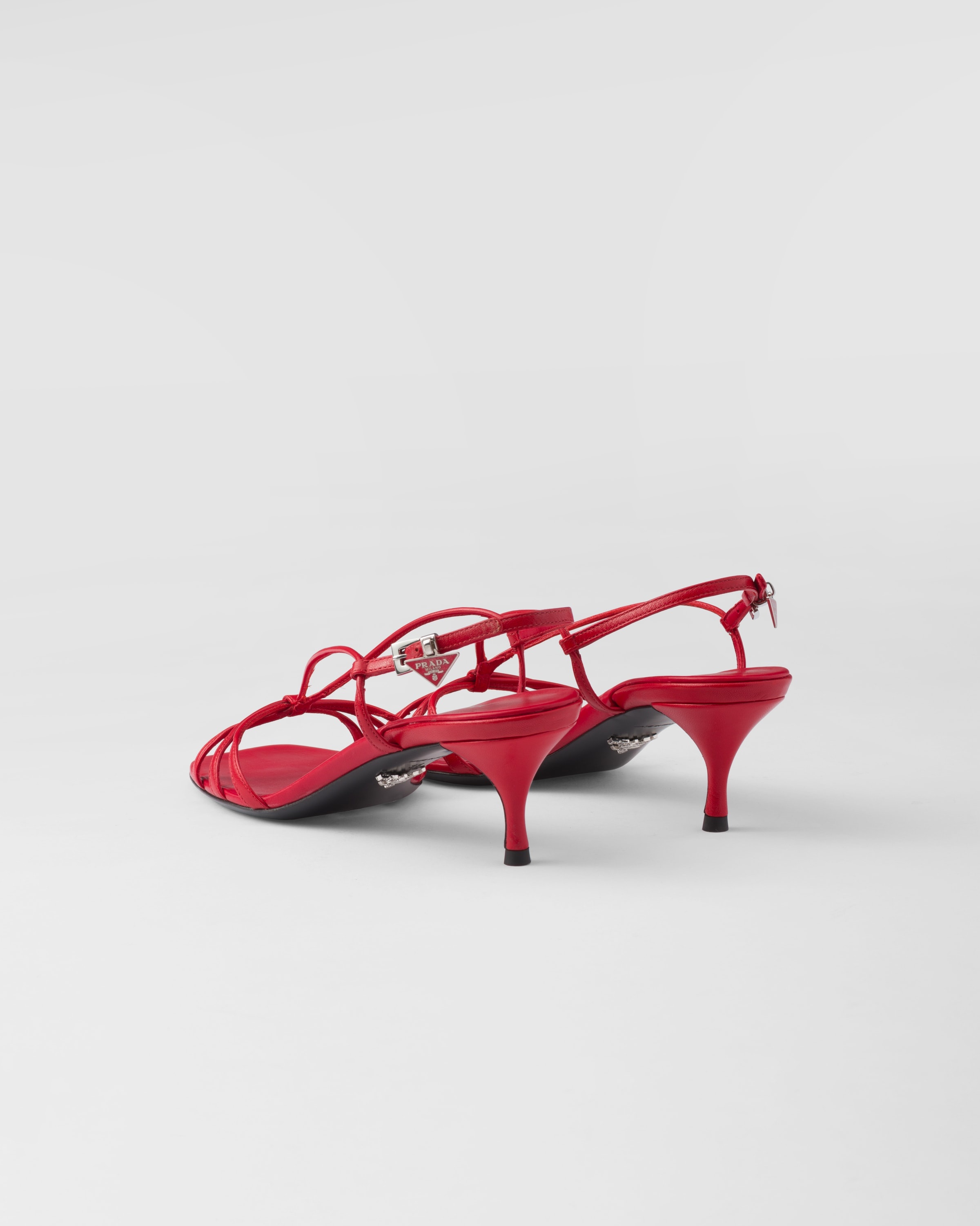 Heeled leather sandals - 4