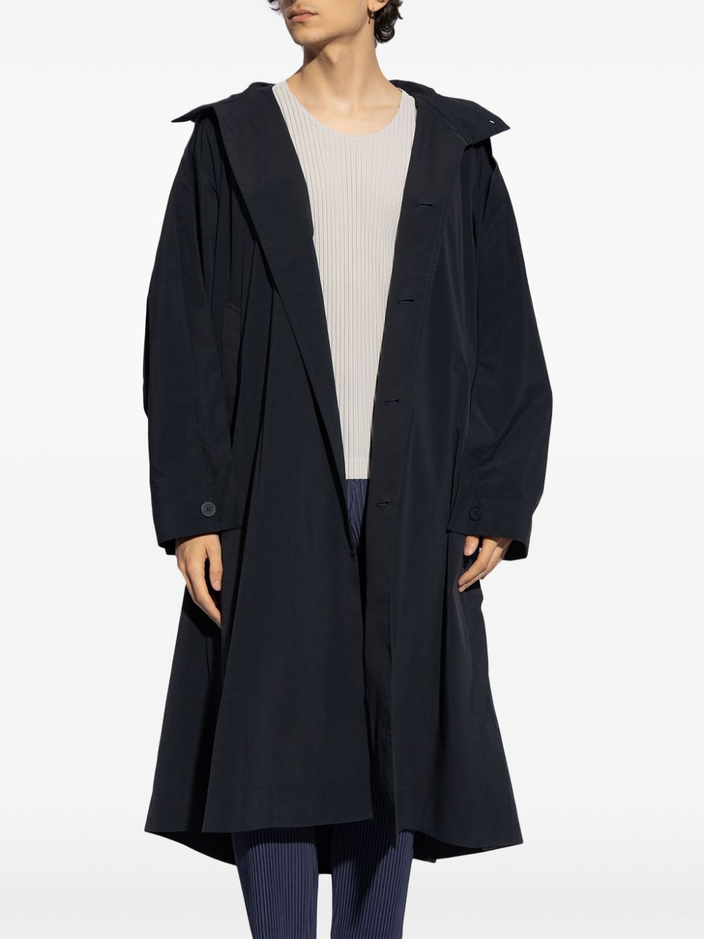 Wing stand-collar hooded coat - 3