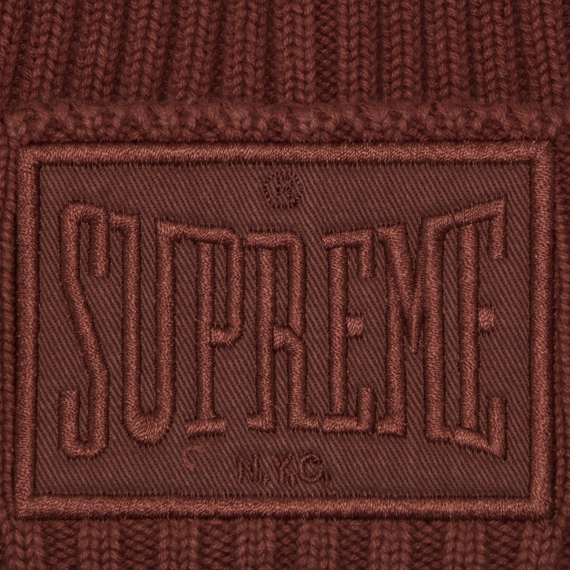 Supreme Overdyed Patch Beanie 'Brown' - 3