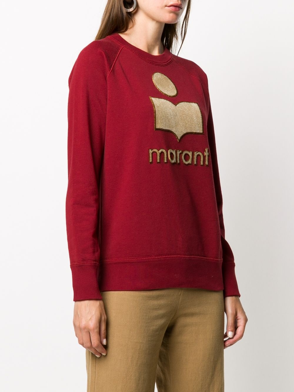 Milly velvet logo-print sweatshurt - 3