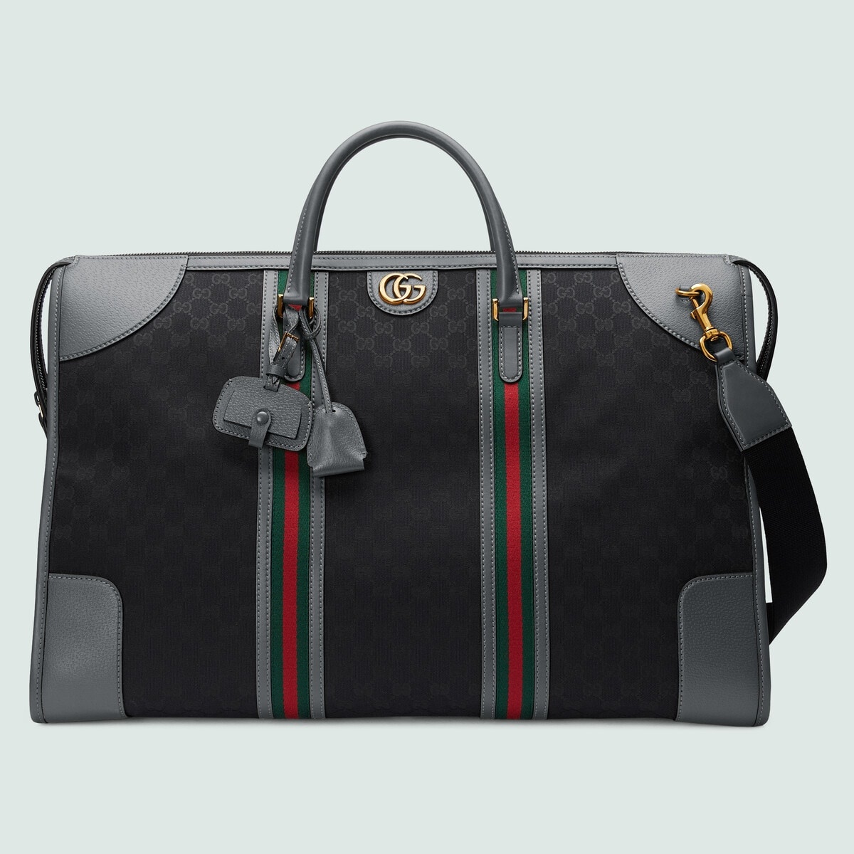 Maxi canvas duffle bag with Double G - 1