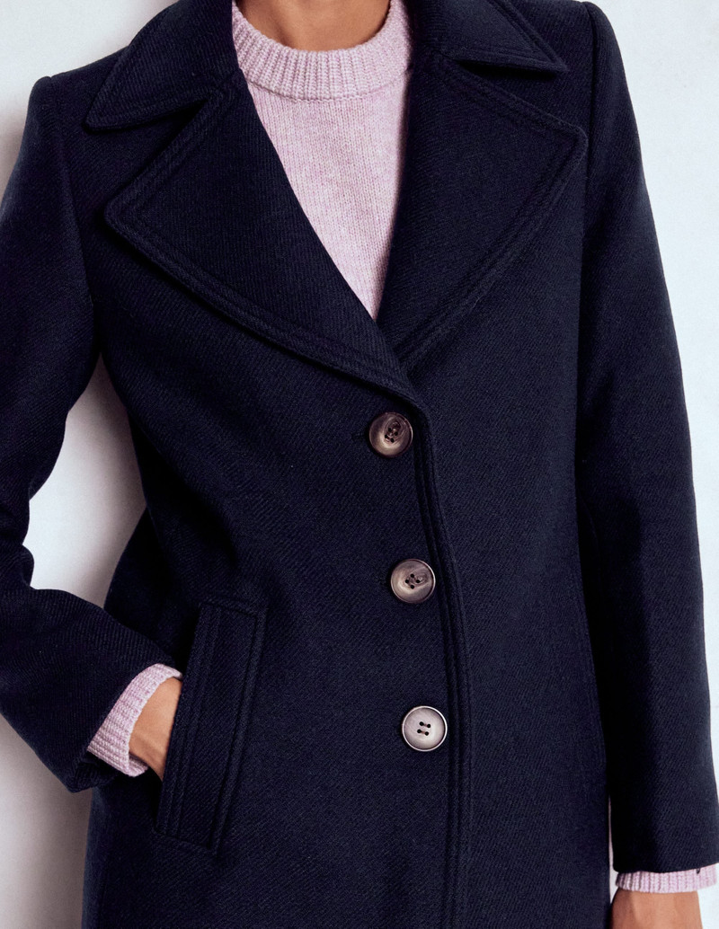 Newport Wool Coat-Navy 3