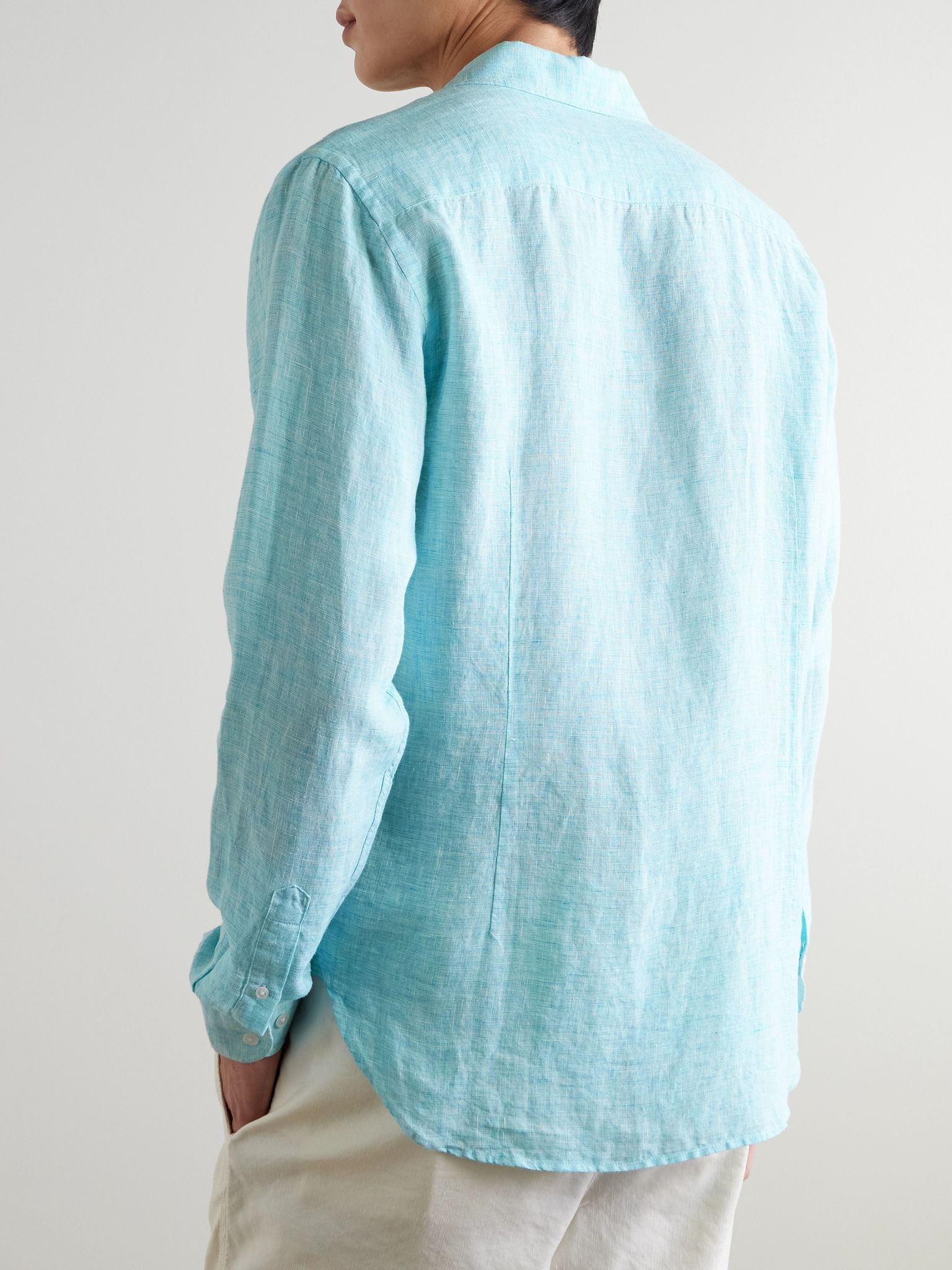 Giles Linen Shirt Blue - 3
