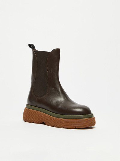 Max Mara Leather ankle boots outlook