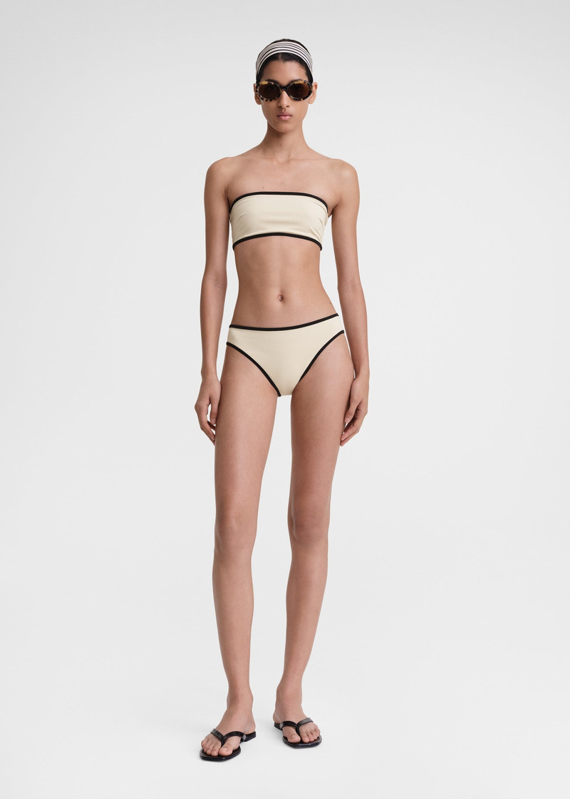 Totême Stripe edge bikini bottoms light hay outlook