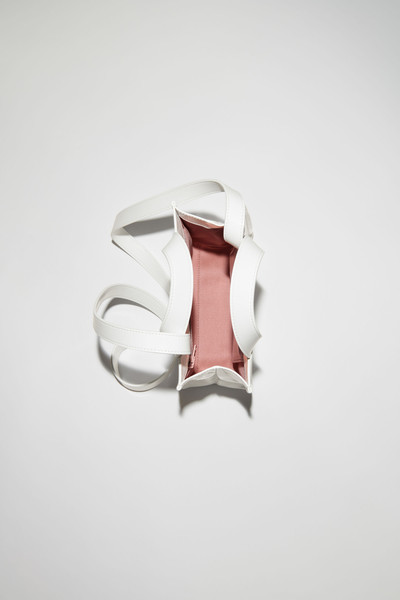 Acne Studios Logo mini shoulder tote bag - White outlook